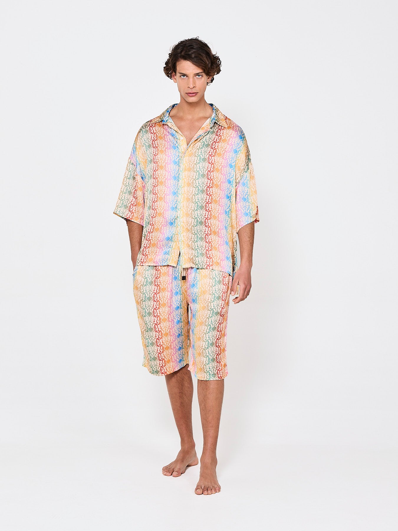 Nice Rainbow Silk Shorts