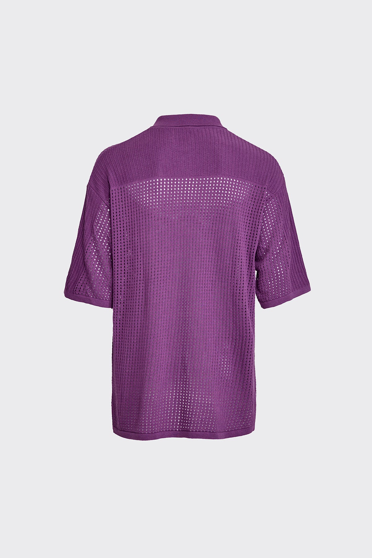 Pierced Cotton Violet Shirt