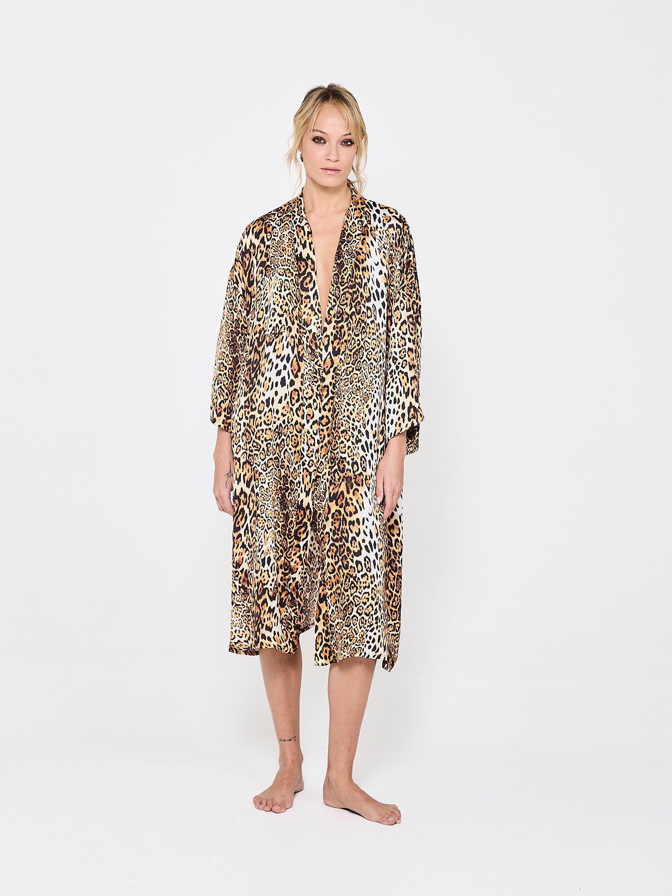 Lush Leopard Silk Kimono (Woman)