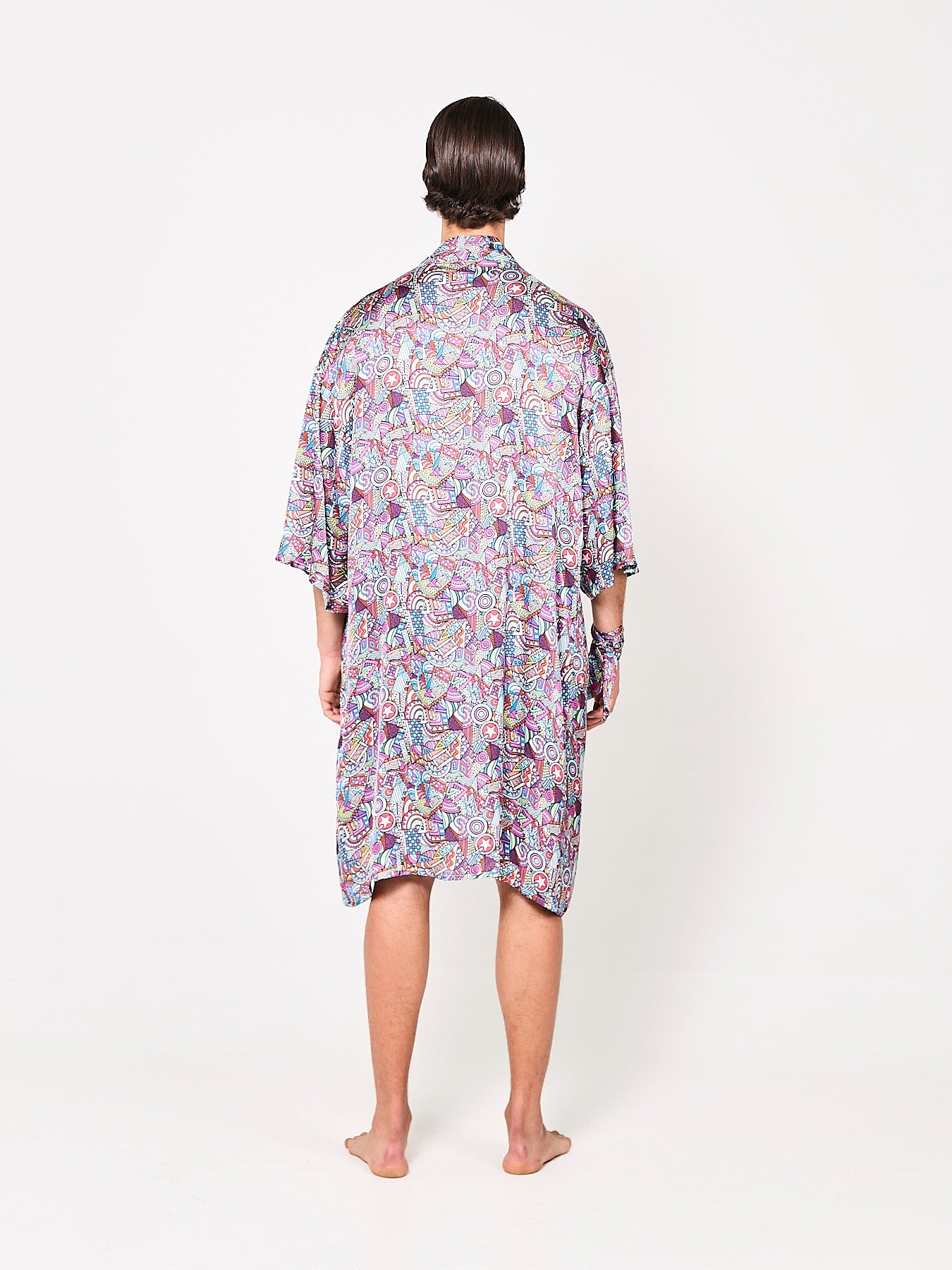 Abstract Imprints Silk Kimono (Man)