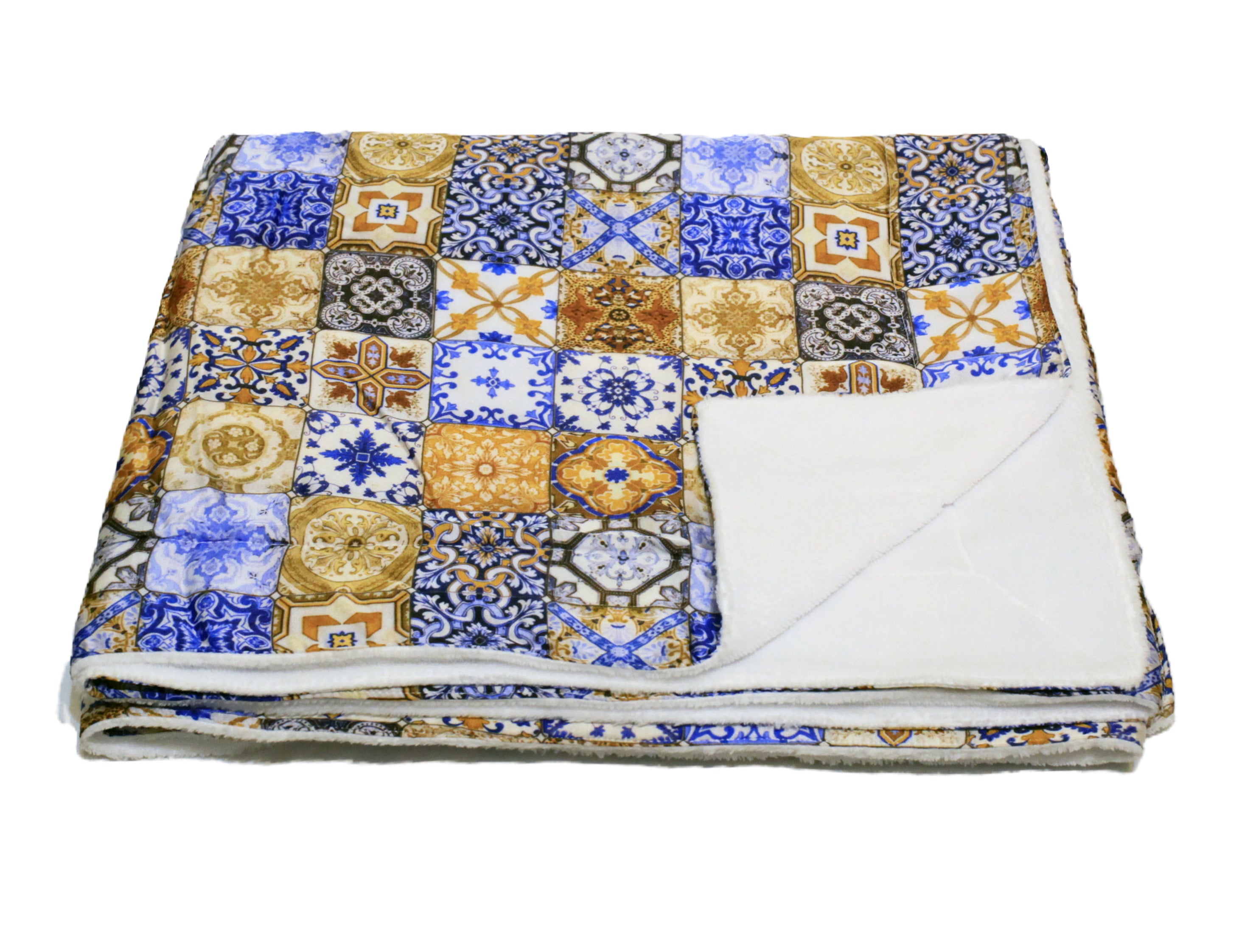 Azulejo Mosaique Bronze Silk Towel