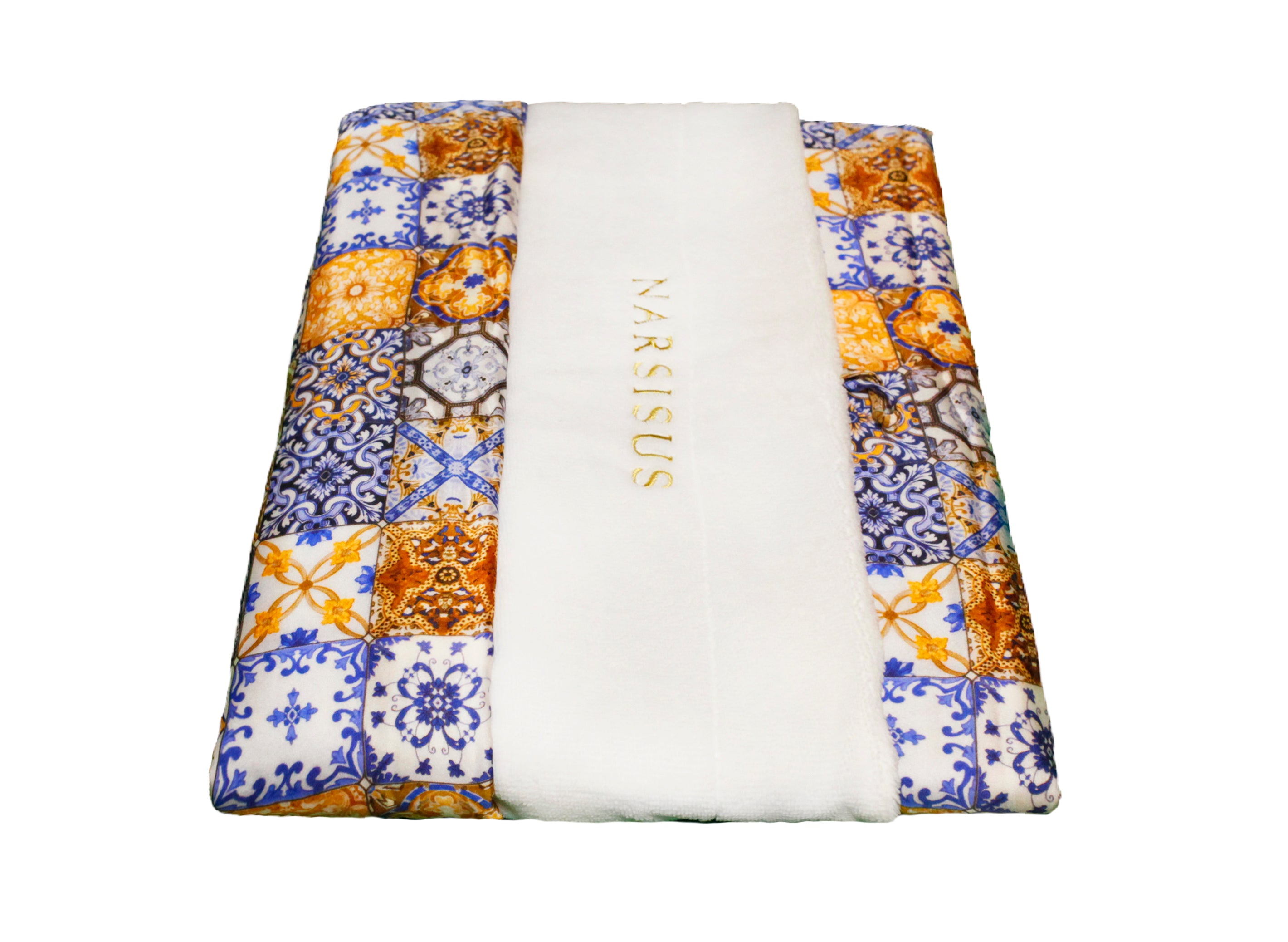 Azulejo Mosaique Bronze Silk Towel