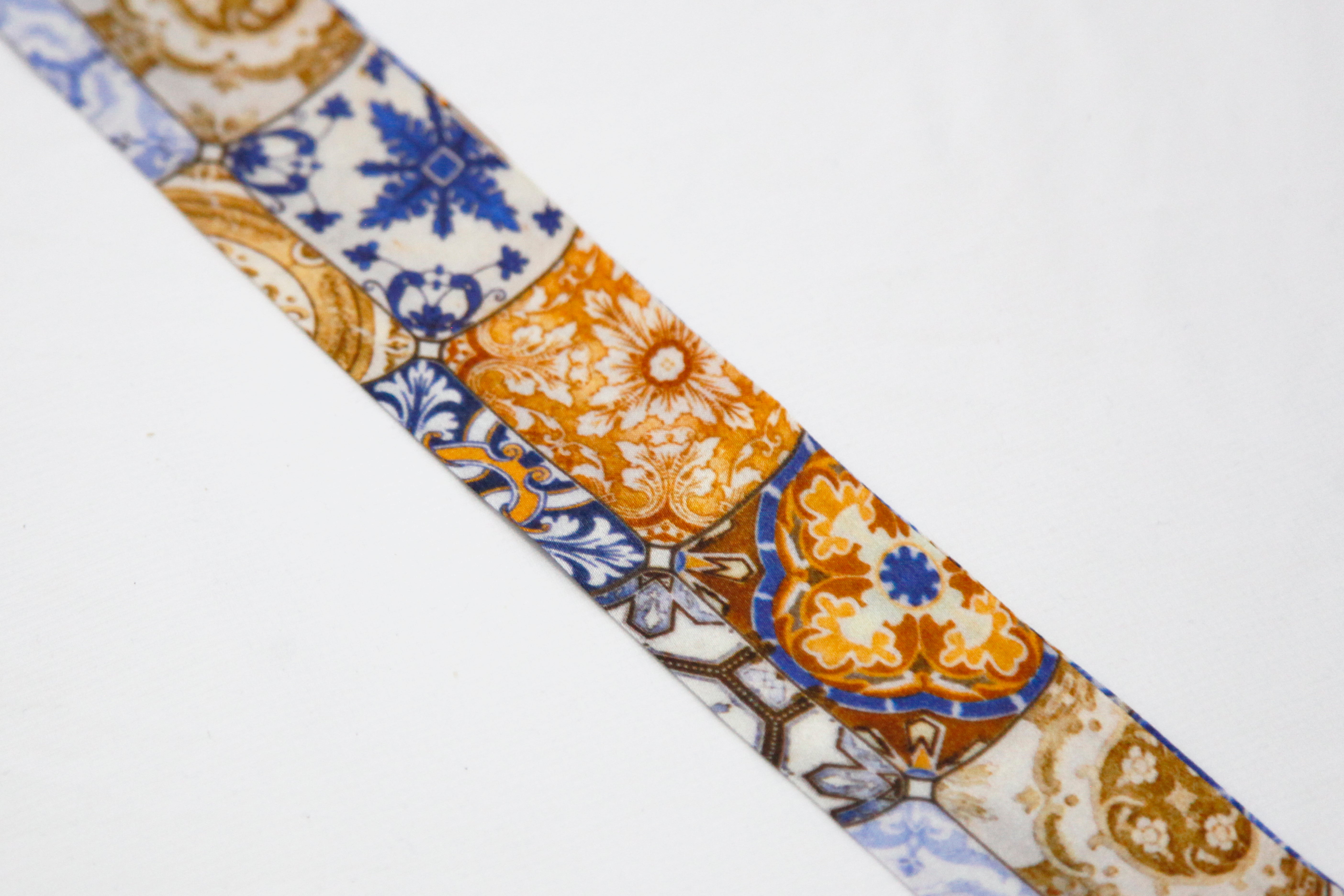 Azulejo Mosaique Bronze Silk Foulard