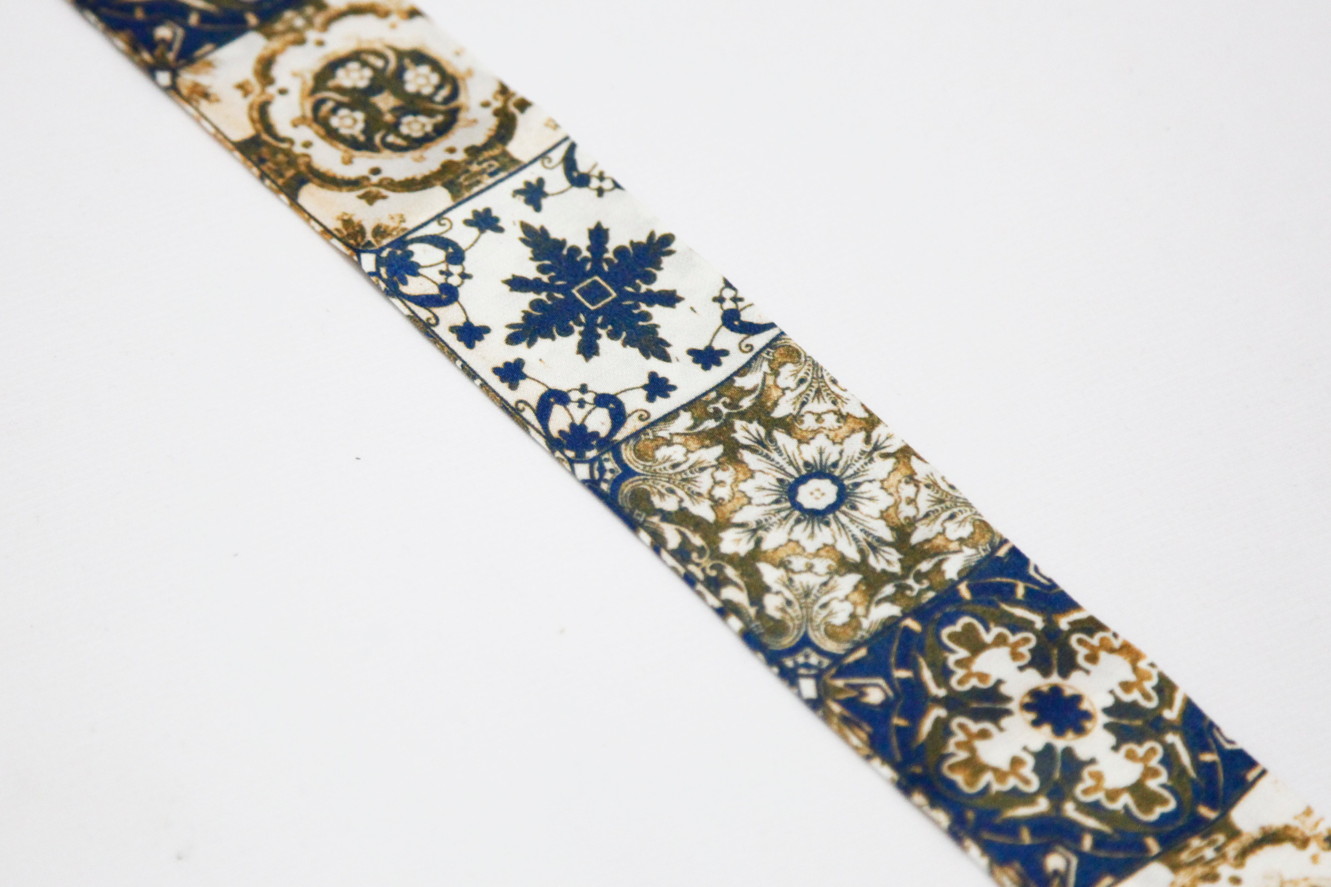 Azulejo Mosaique Blue Silk Foulard