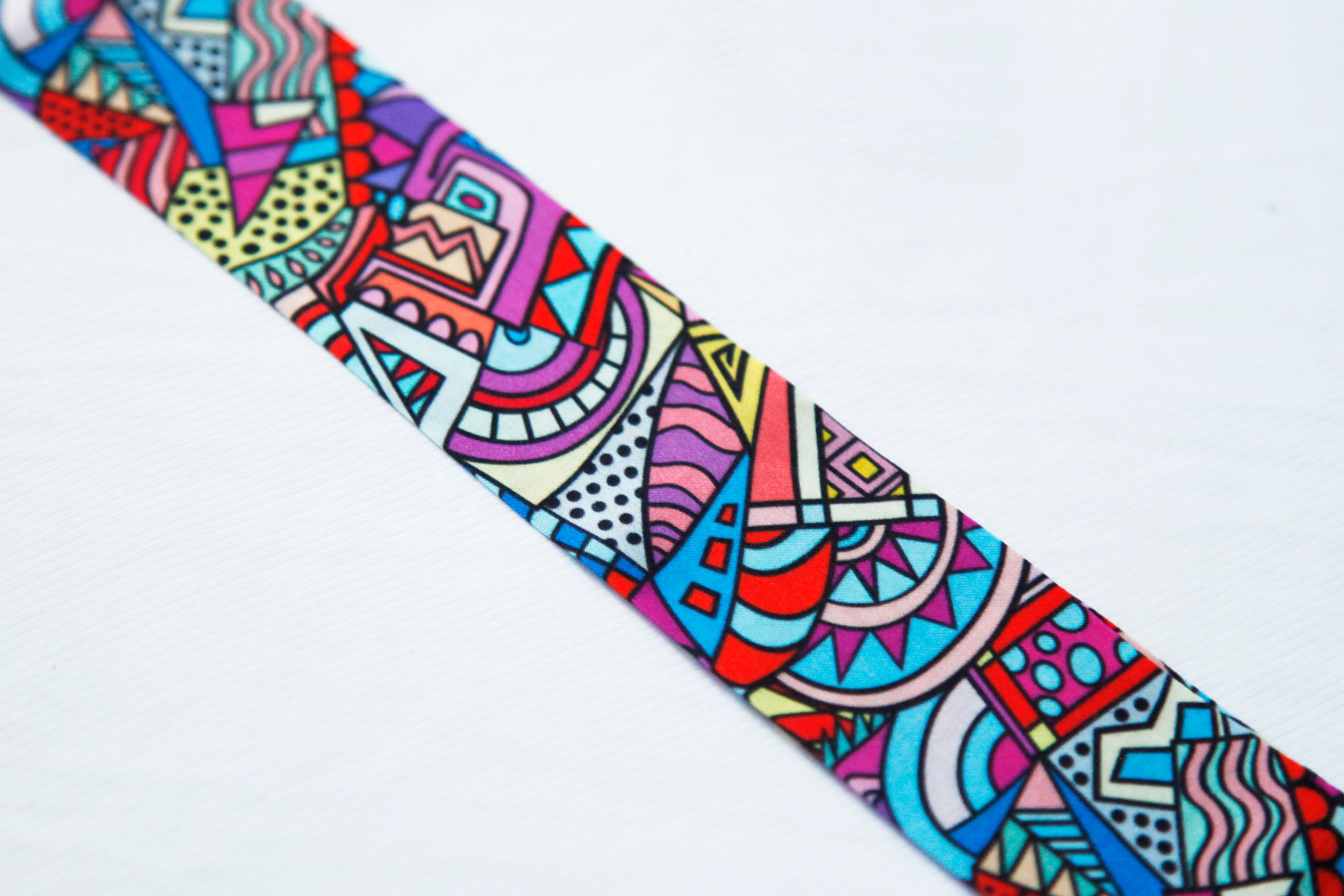 Abstract Imprints Silk Foulard