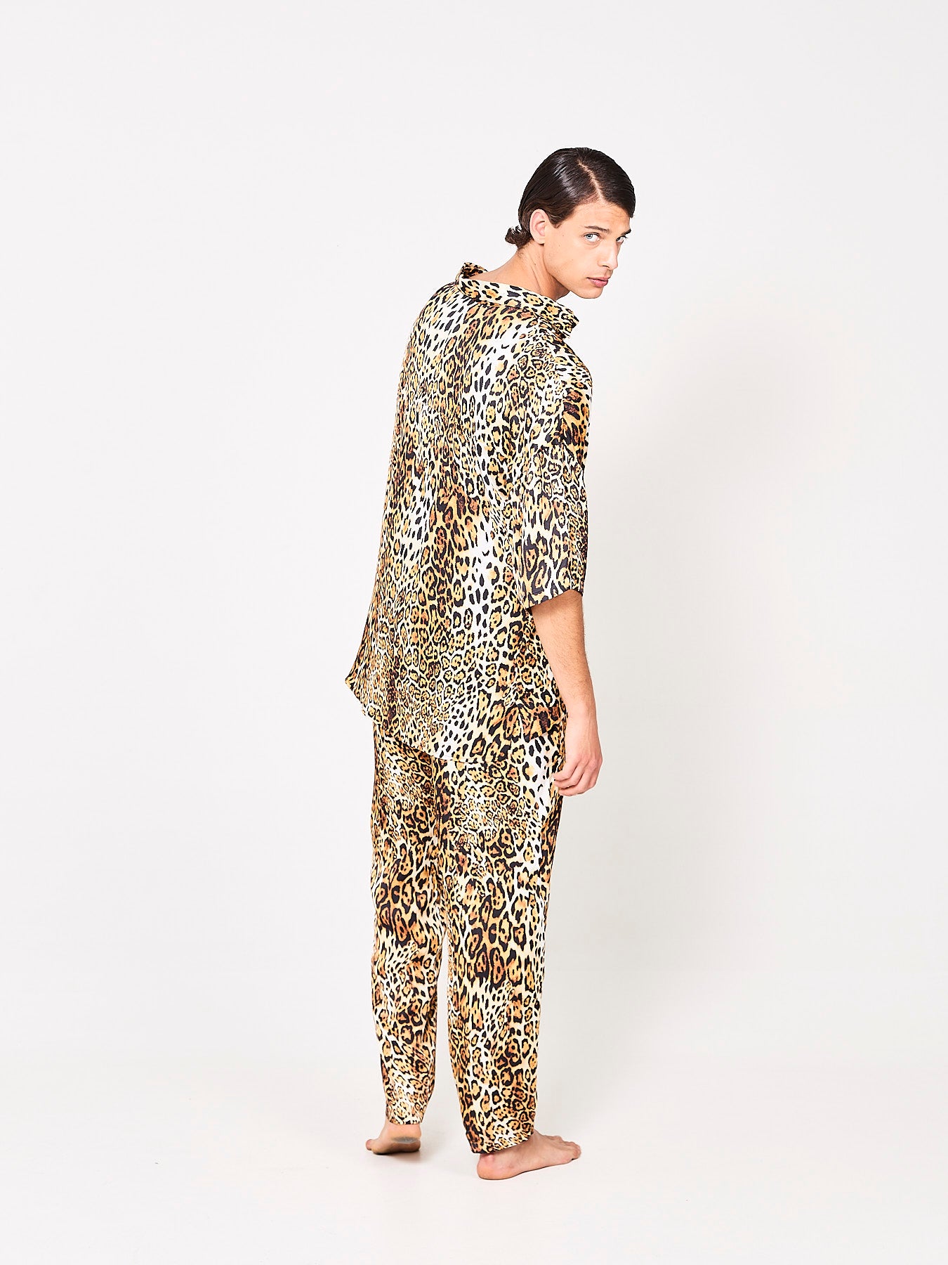 Lush Leopard Silk Trousers