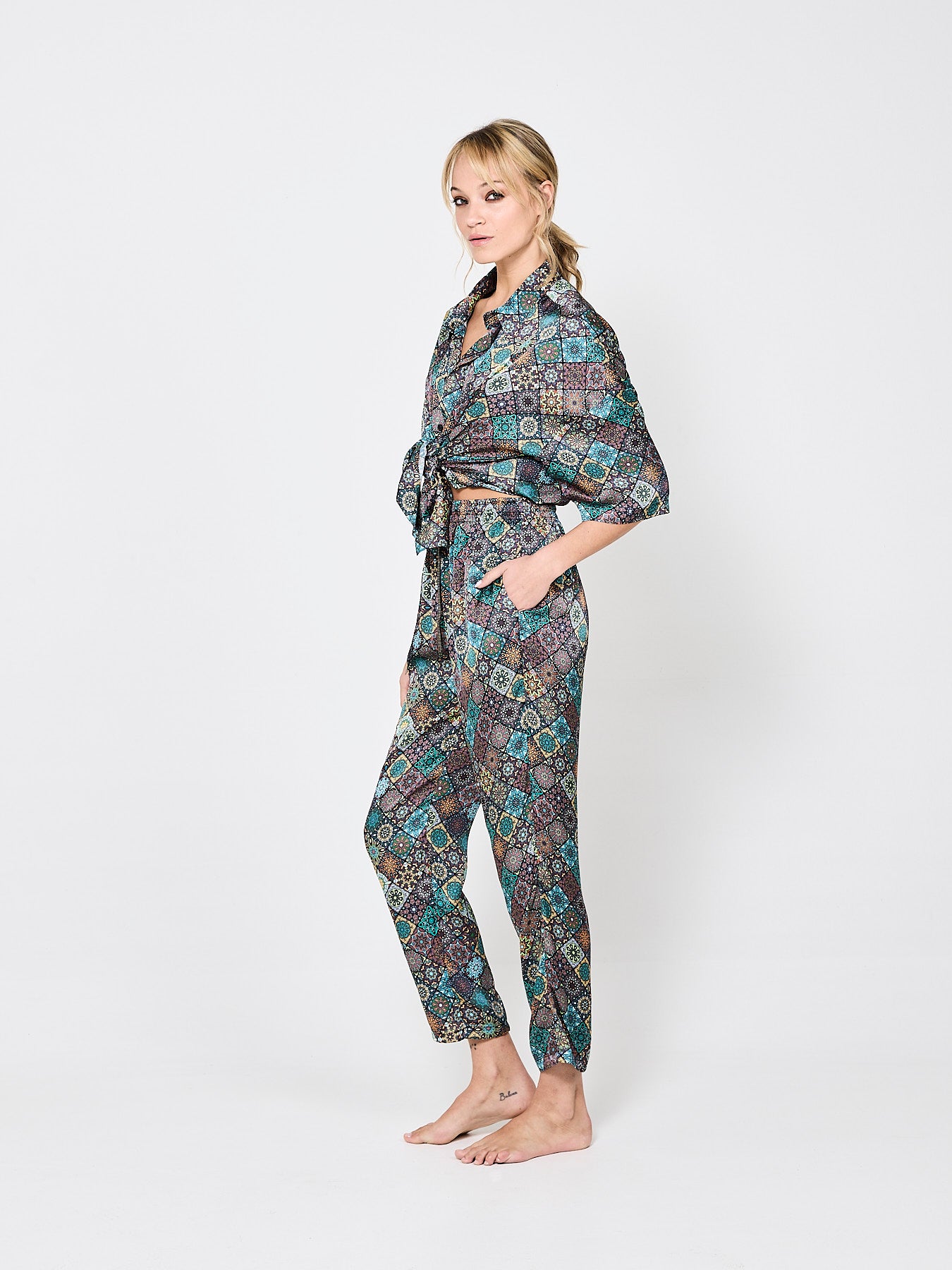 Baroque Mosaique Silk Shirt (Woman)