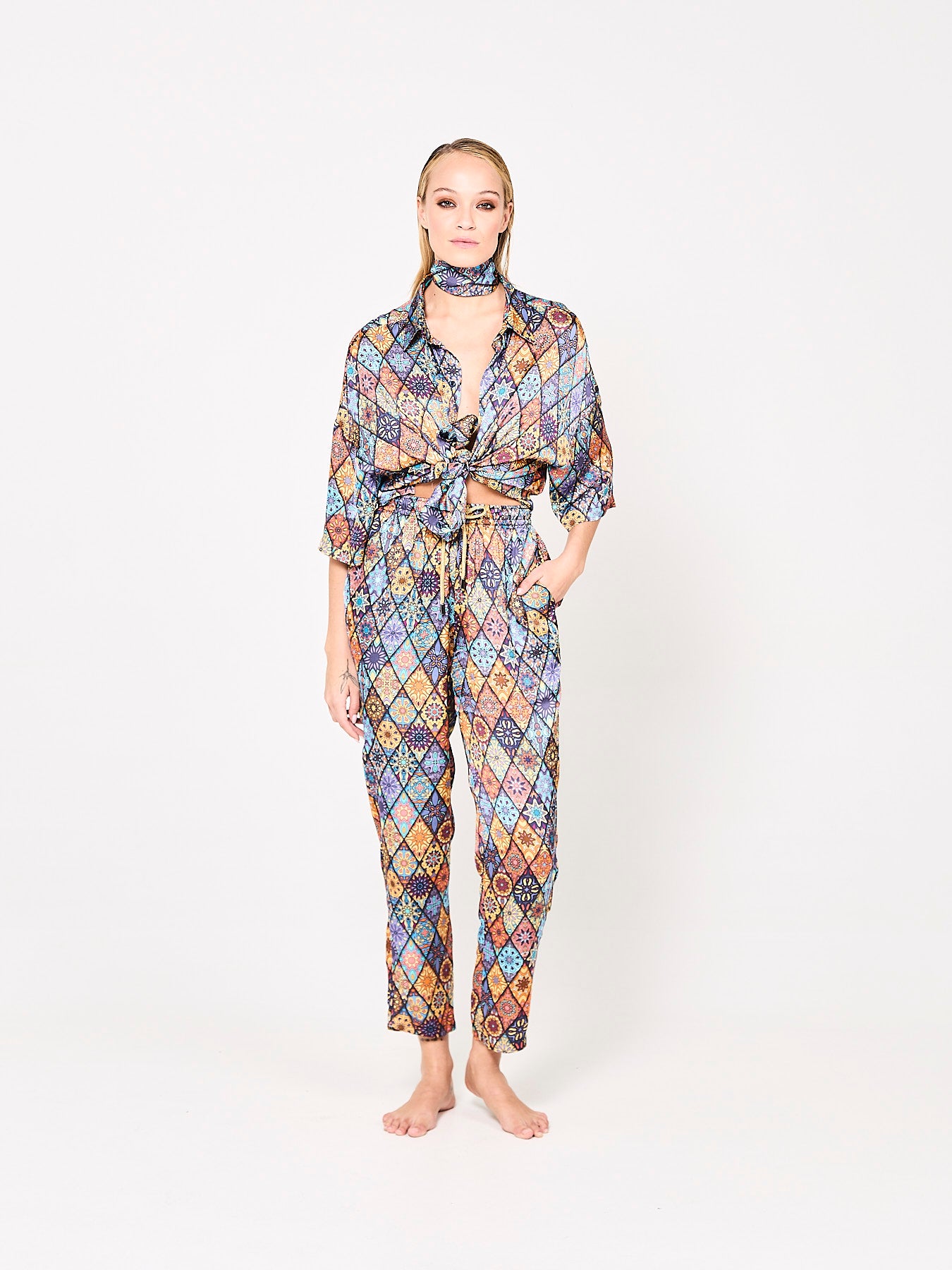 Mosaique Majesty Silk Shirt (Woman)