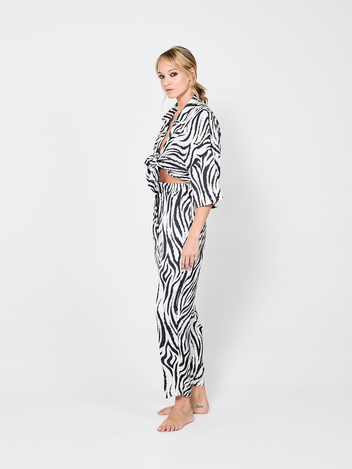 Zebra Zen Silk Shirt (Woman)