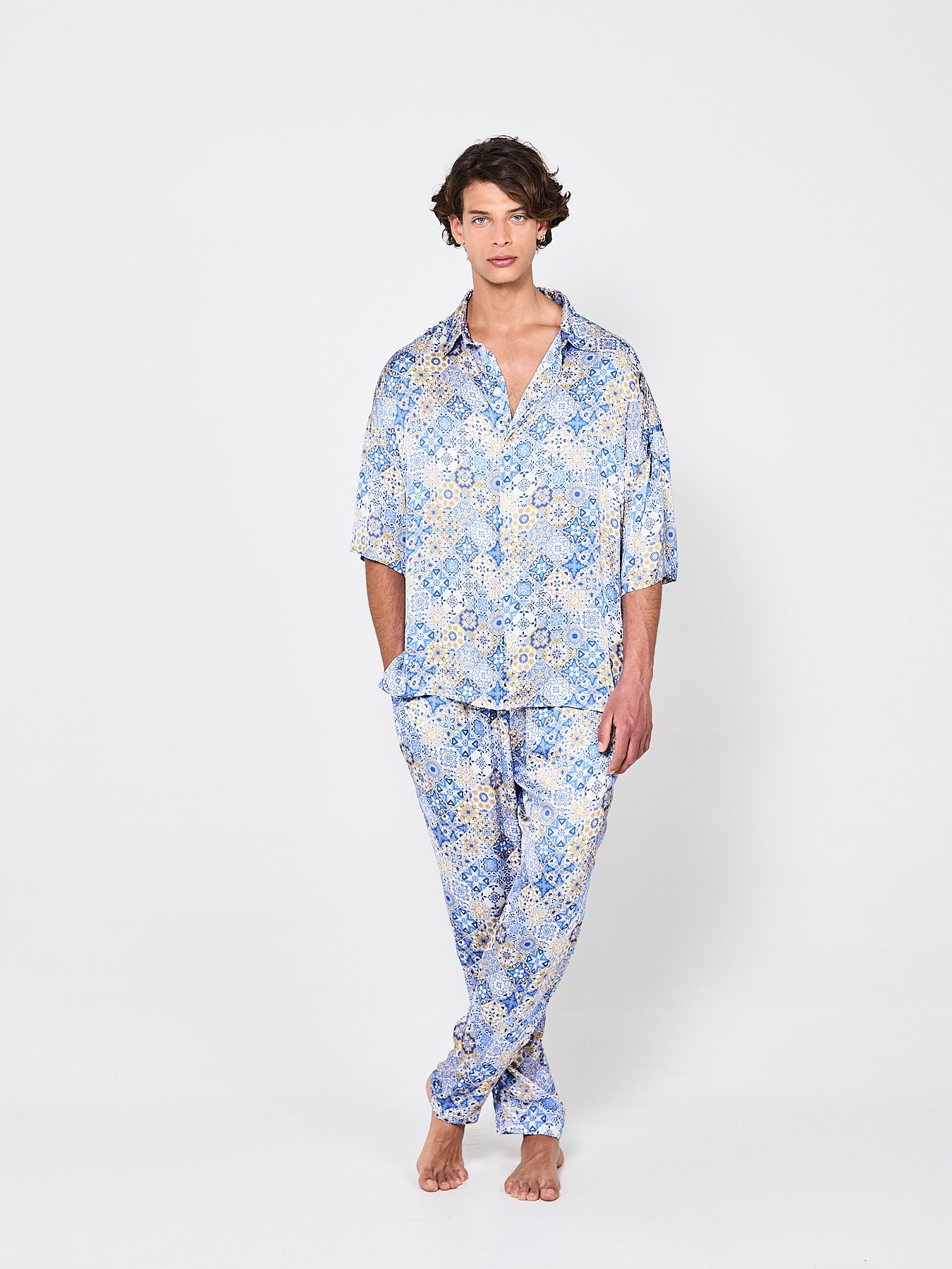 Amalfi Mosaique Silk Shirt (Man)