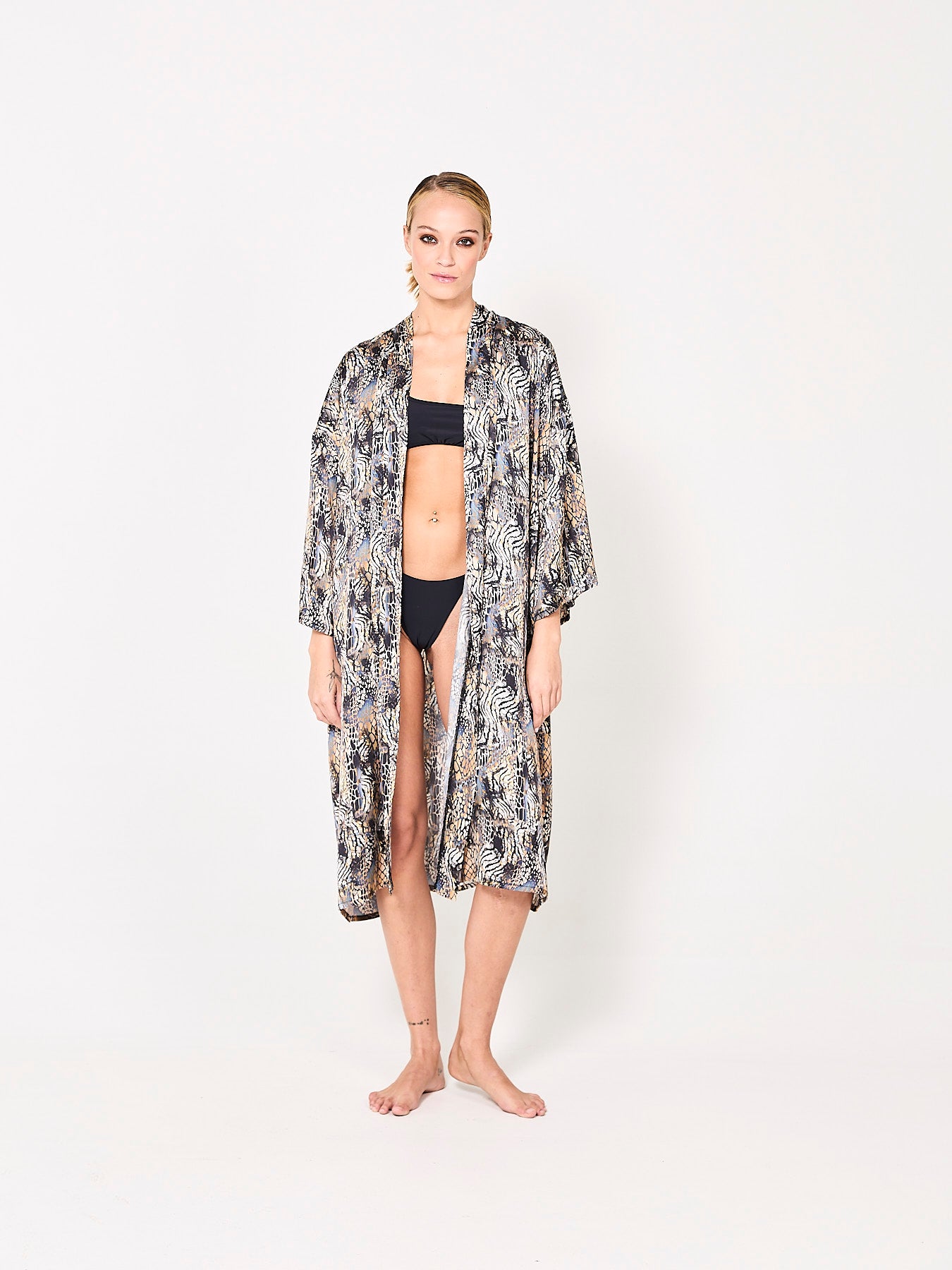 Urban Jungle Silk Kimono (Woman)