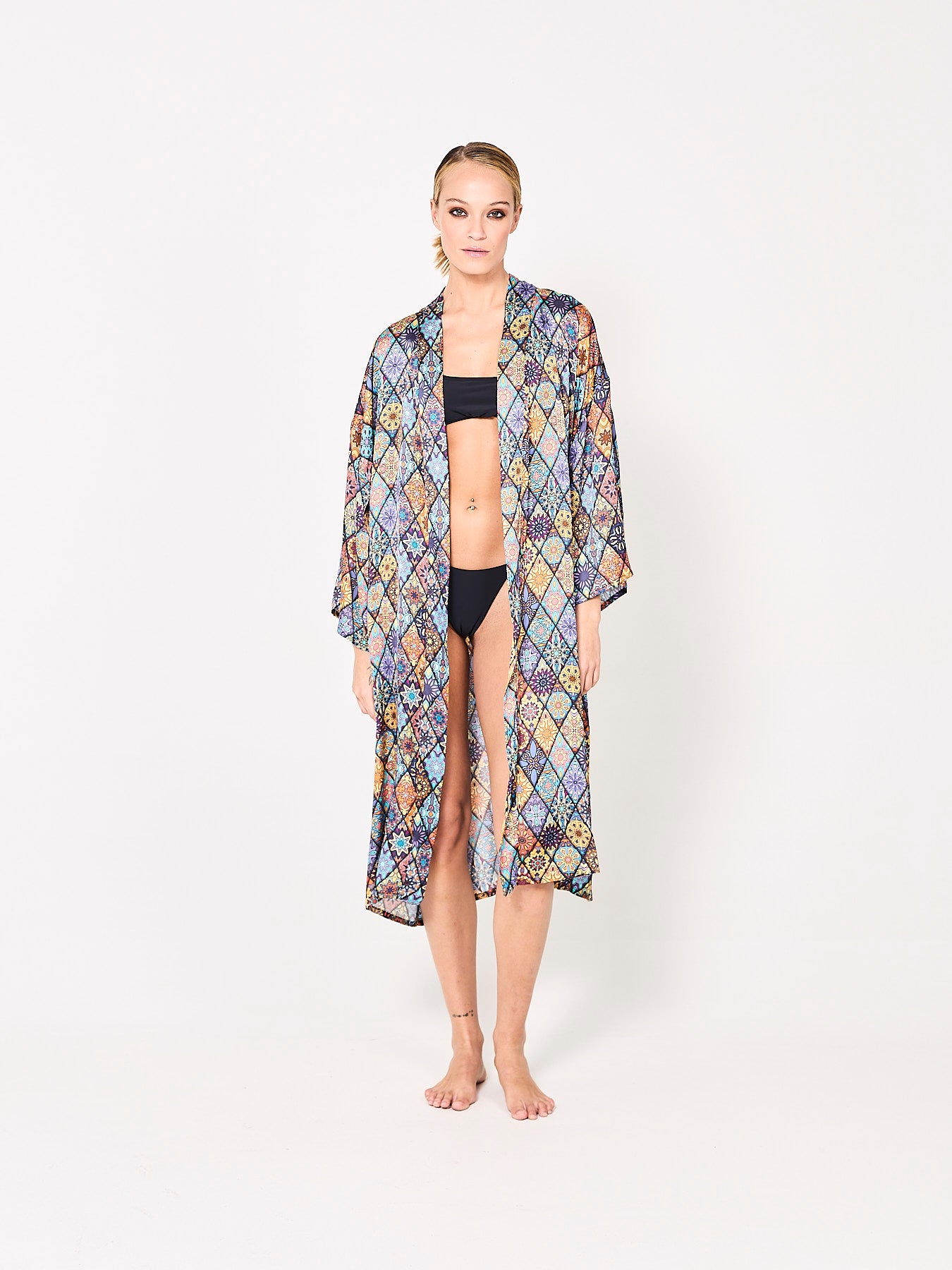 Mosaique Majesty Silk Kimono (Woman)