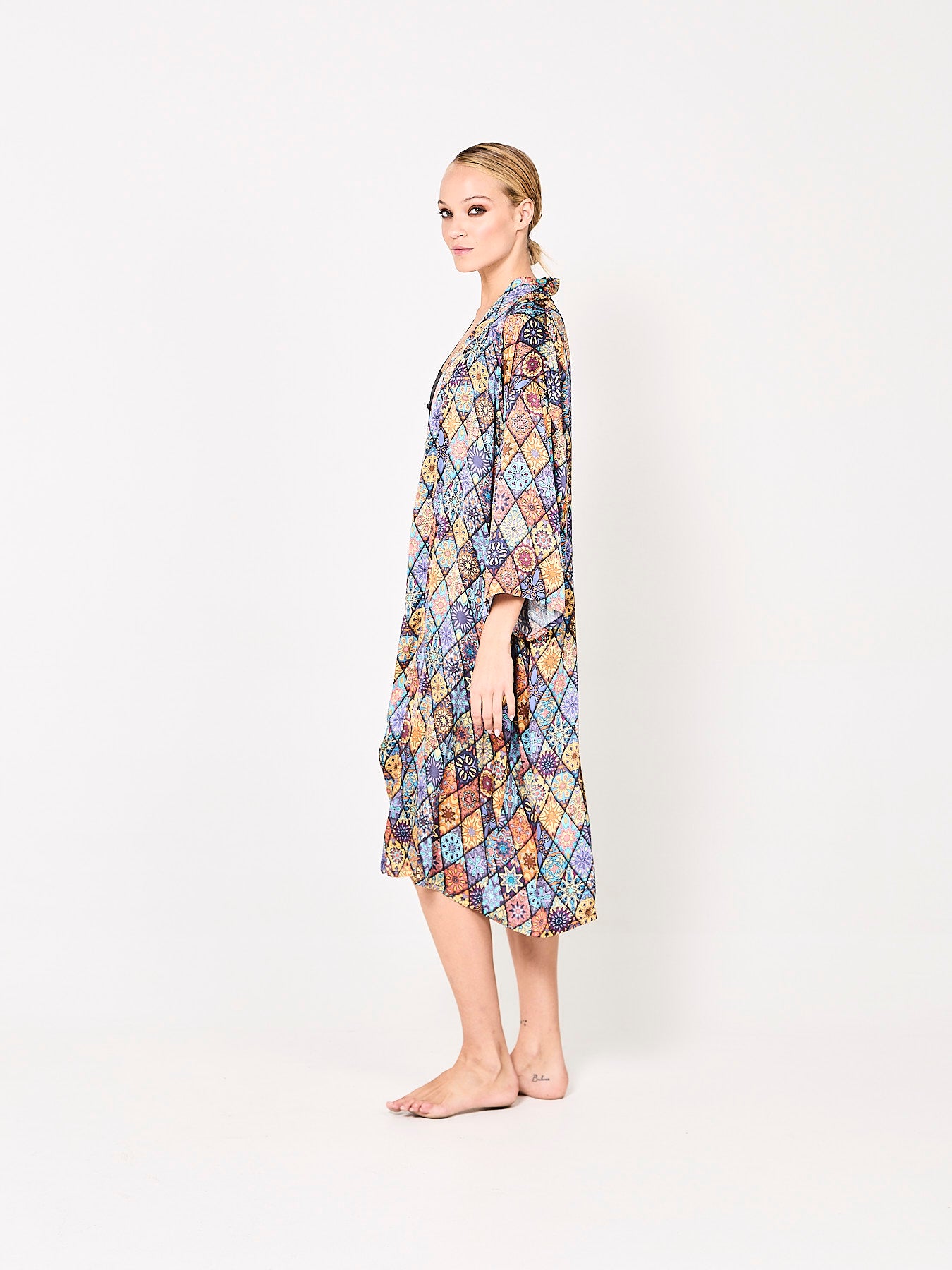 Mosaique Majesty Silk Kimono (Woman)