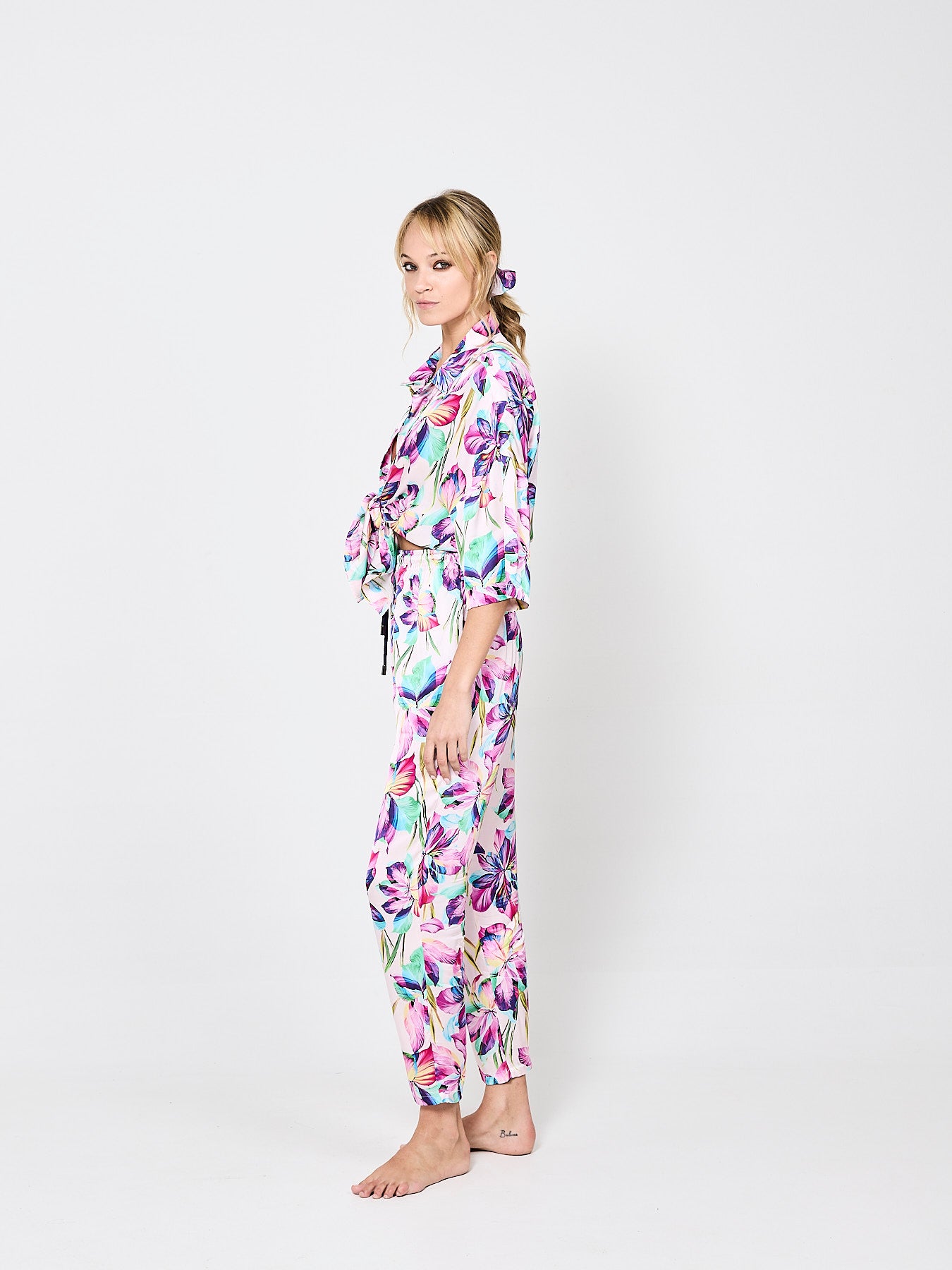 Tropical Fusion Silk Trousers (Woman)