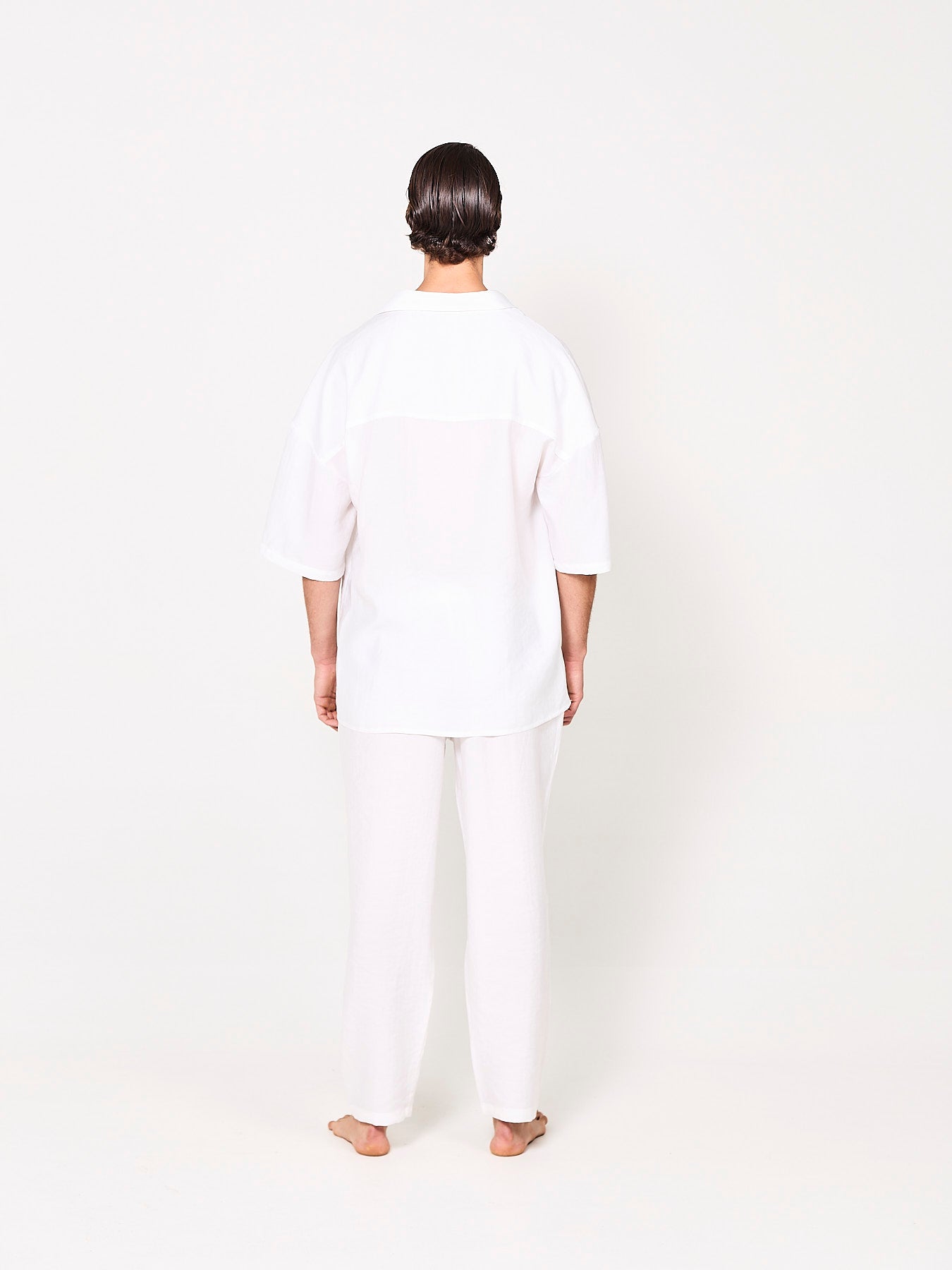 Lyocell White Trousers