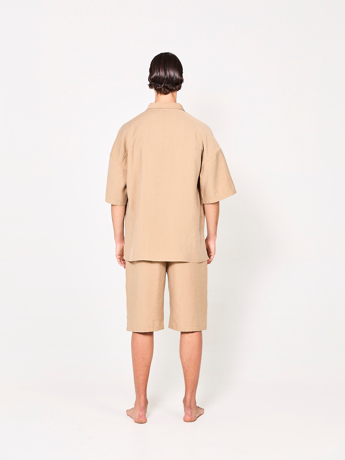 Lyocell Beige Shorts