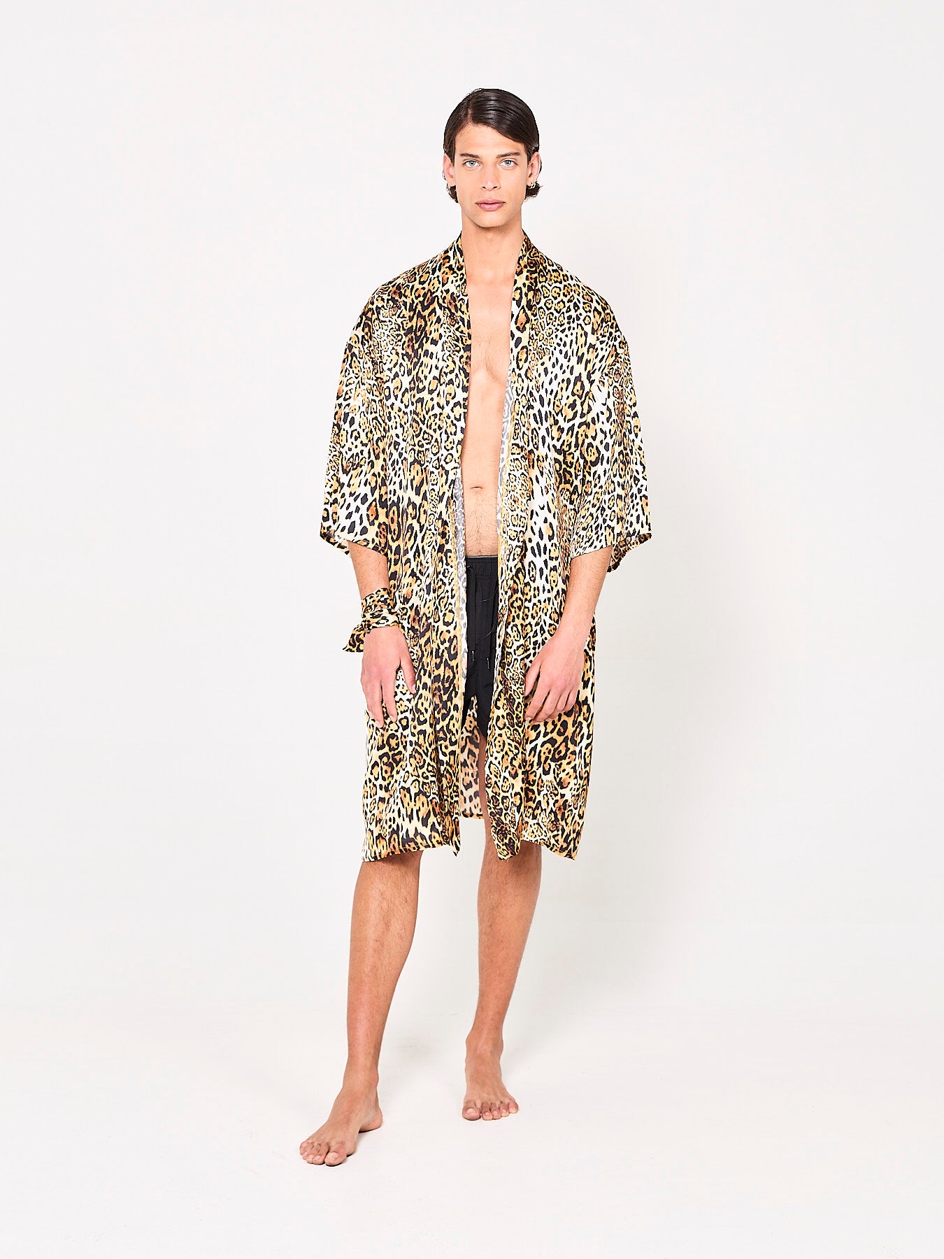 Lush Leopard Silk Kimono (Man)