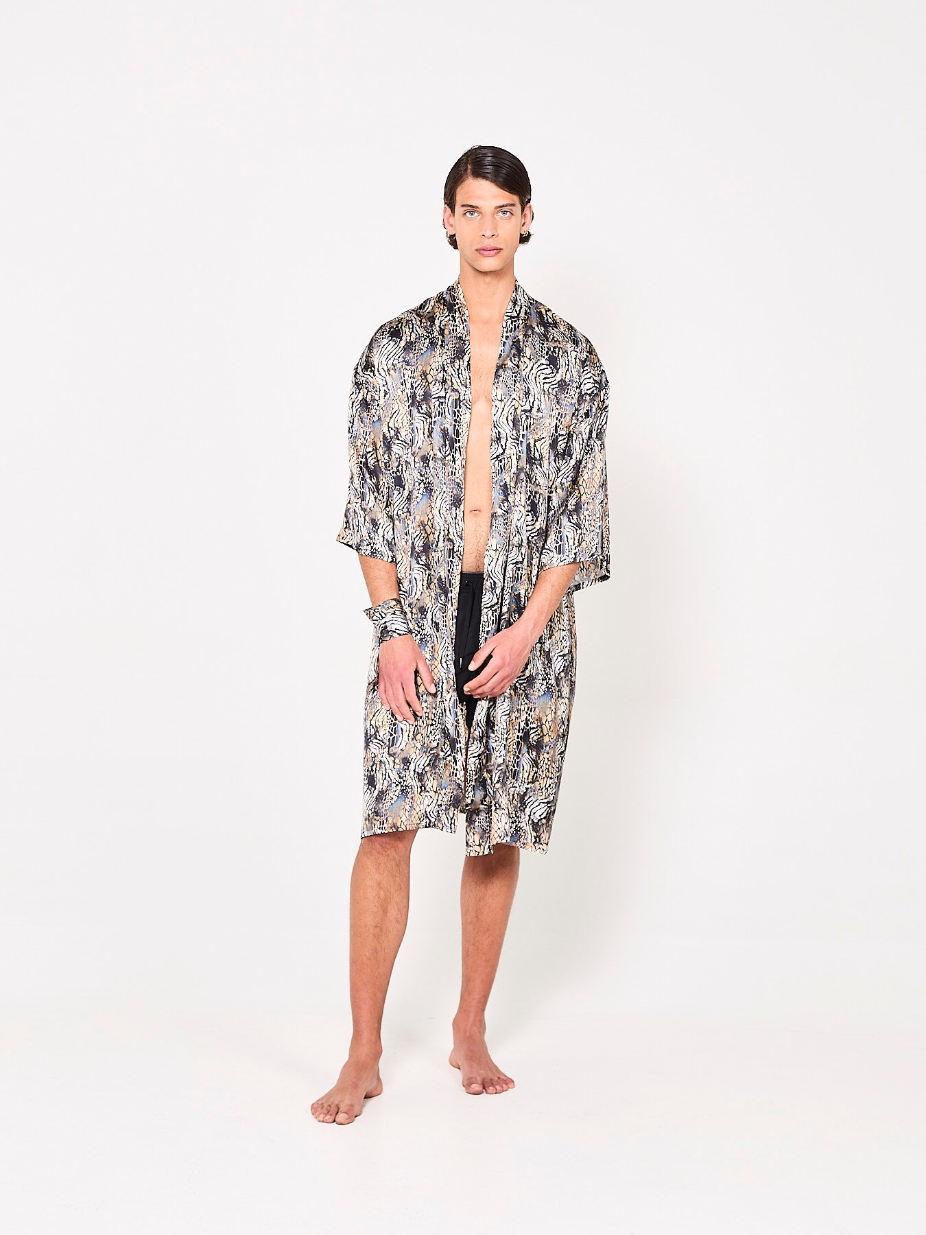 Urban Jungle Silk Kimono (Man)