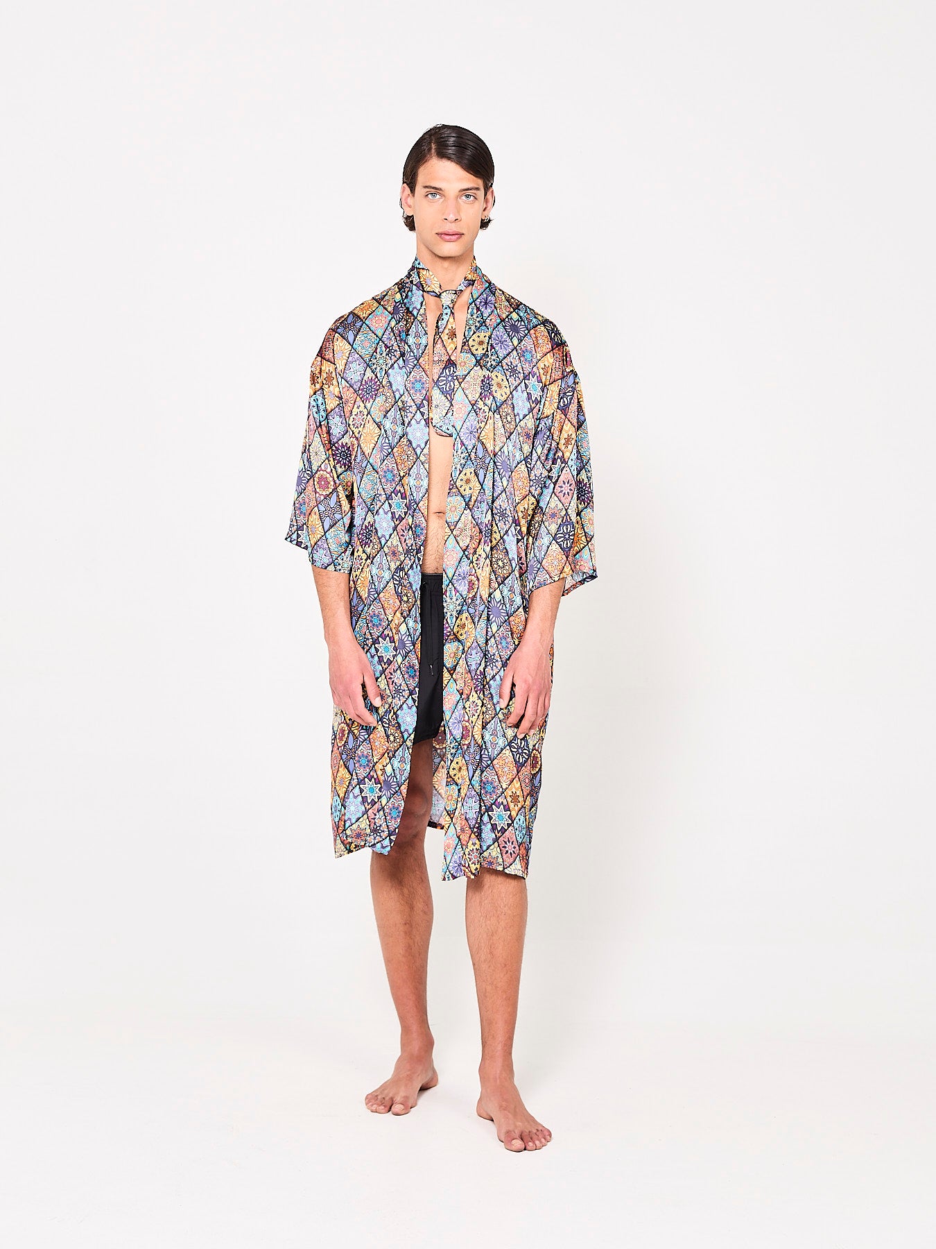 Mosaique Majesty Silk Kimono (Man)