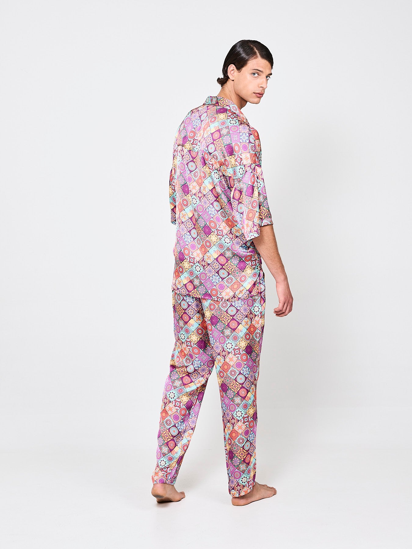 Mosaique Blossoms Silk Shirt (Man)