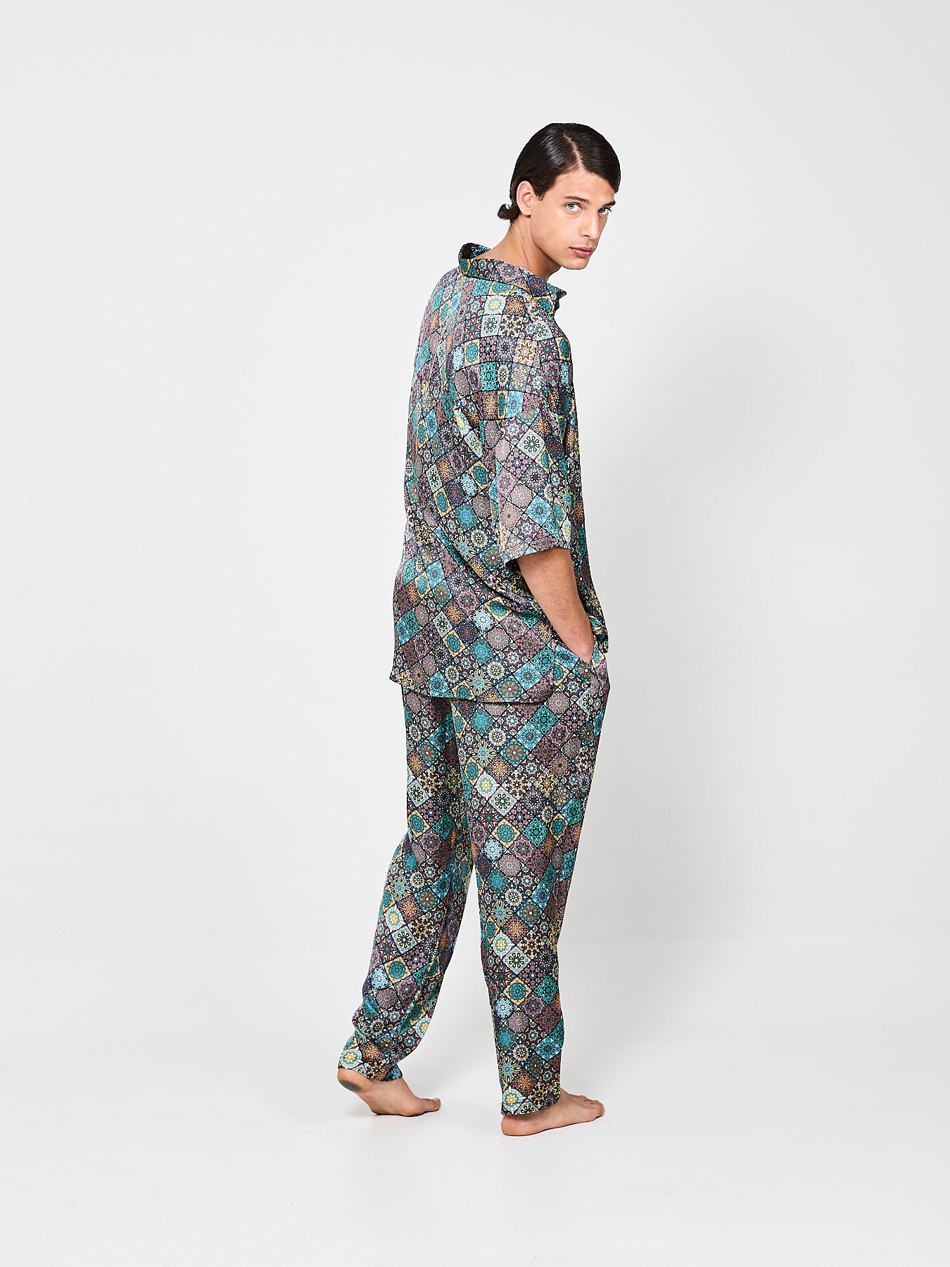 Baroque Mosaique Silk Trousers