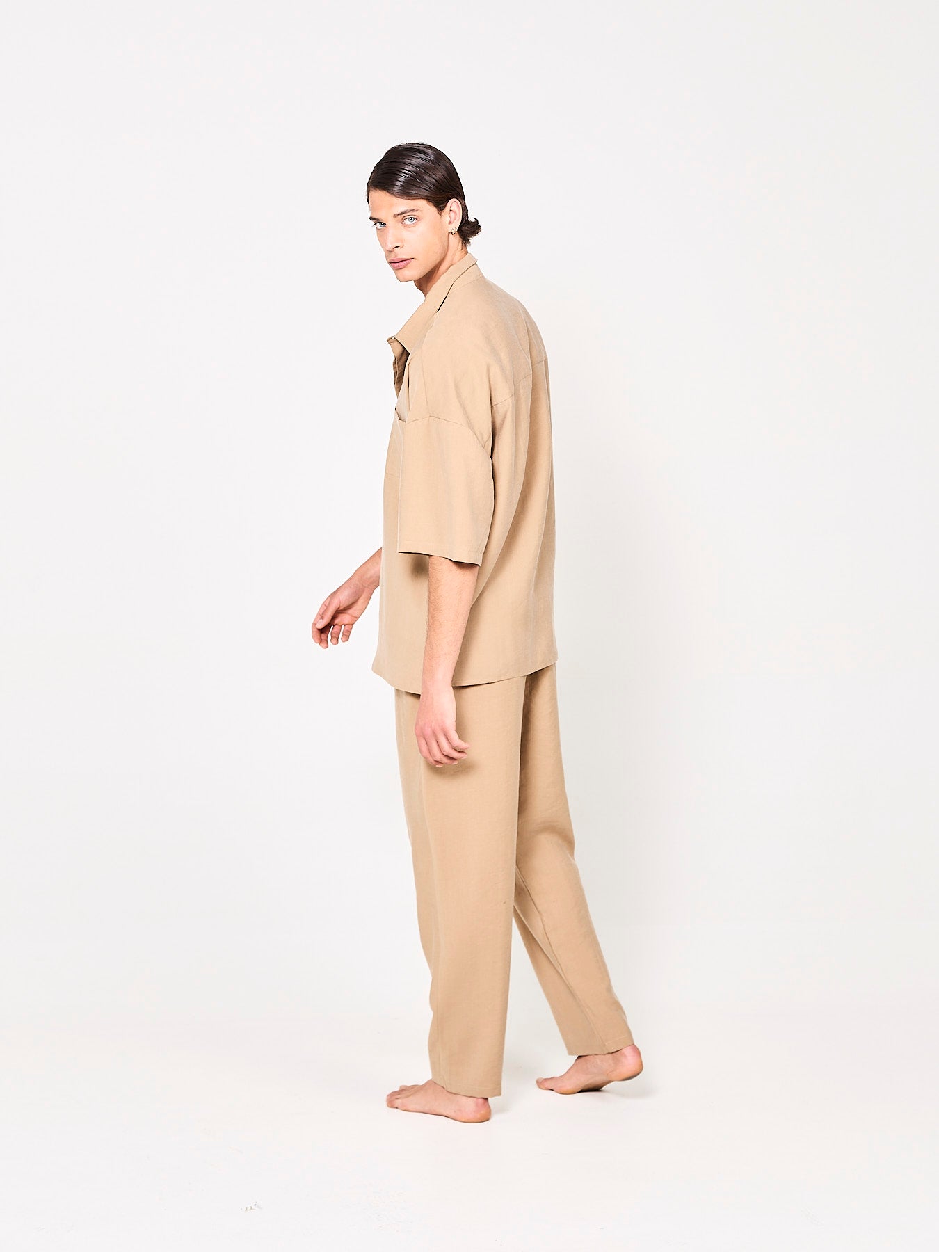 Lyocell Beige Trousers