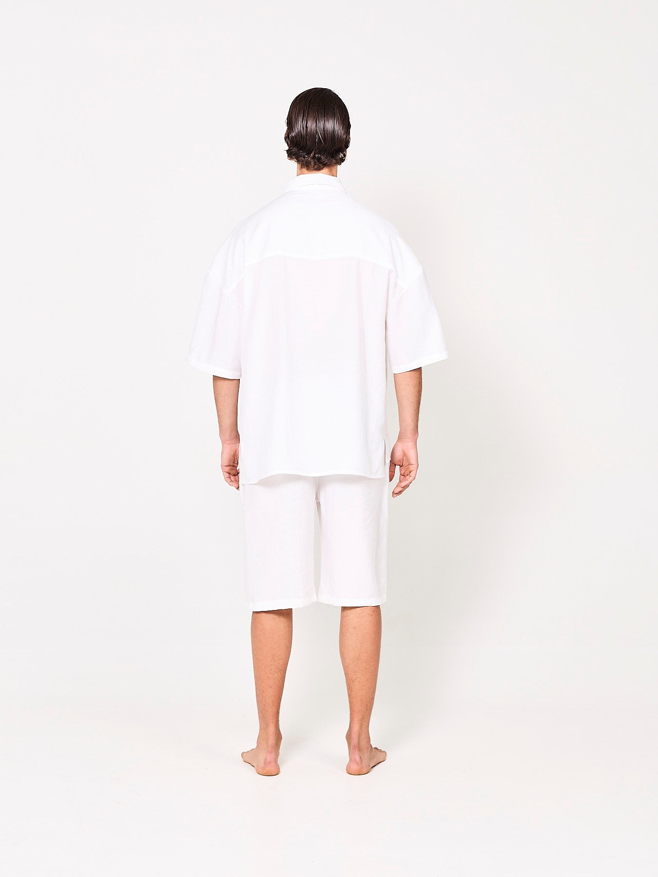 Lyocell White Shorts