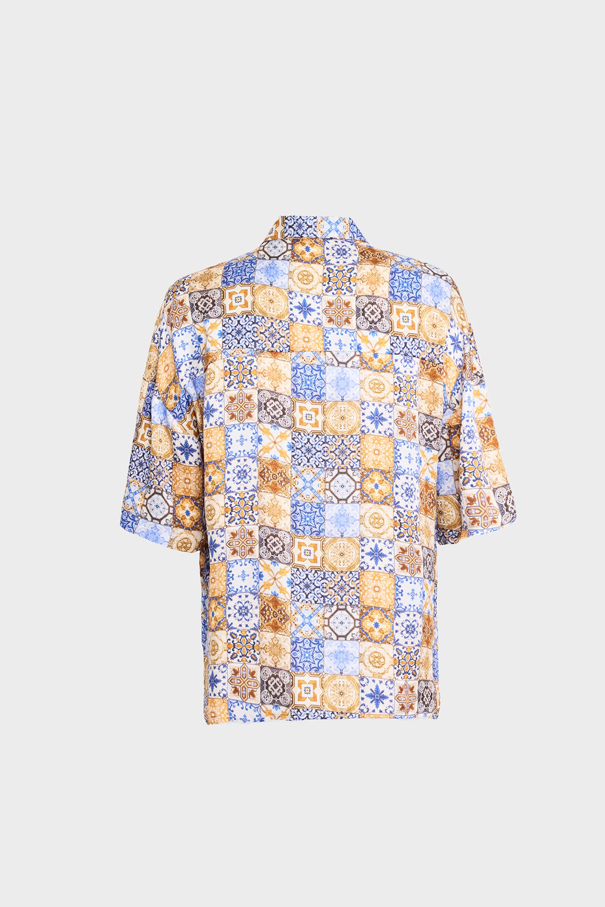 Azulejo Mosaique Bronze Silk Shirt (Man)