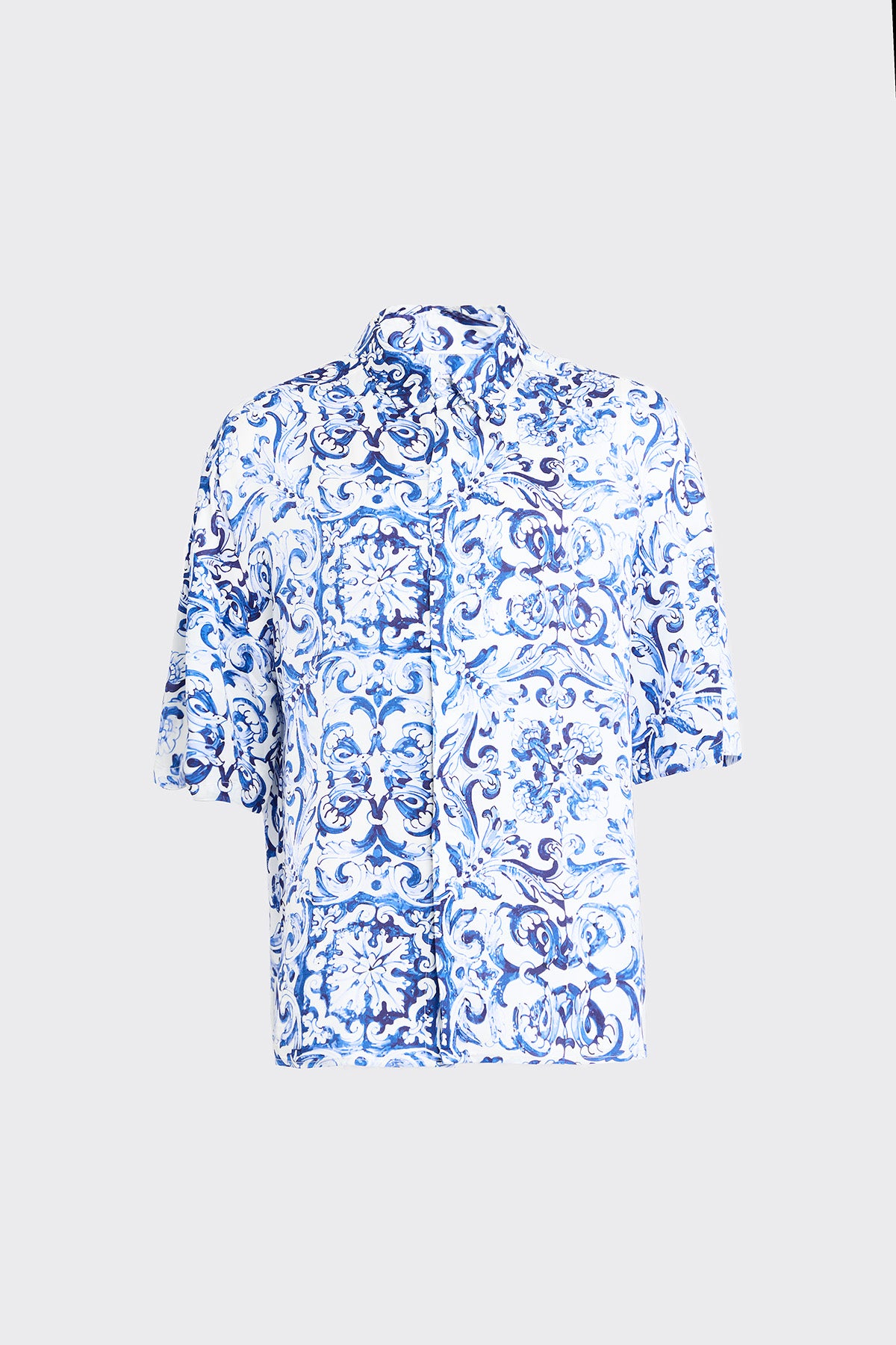 Azure Bliss Silk Shirt