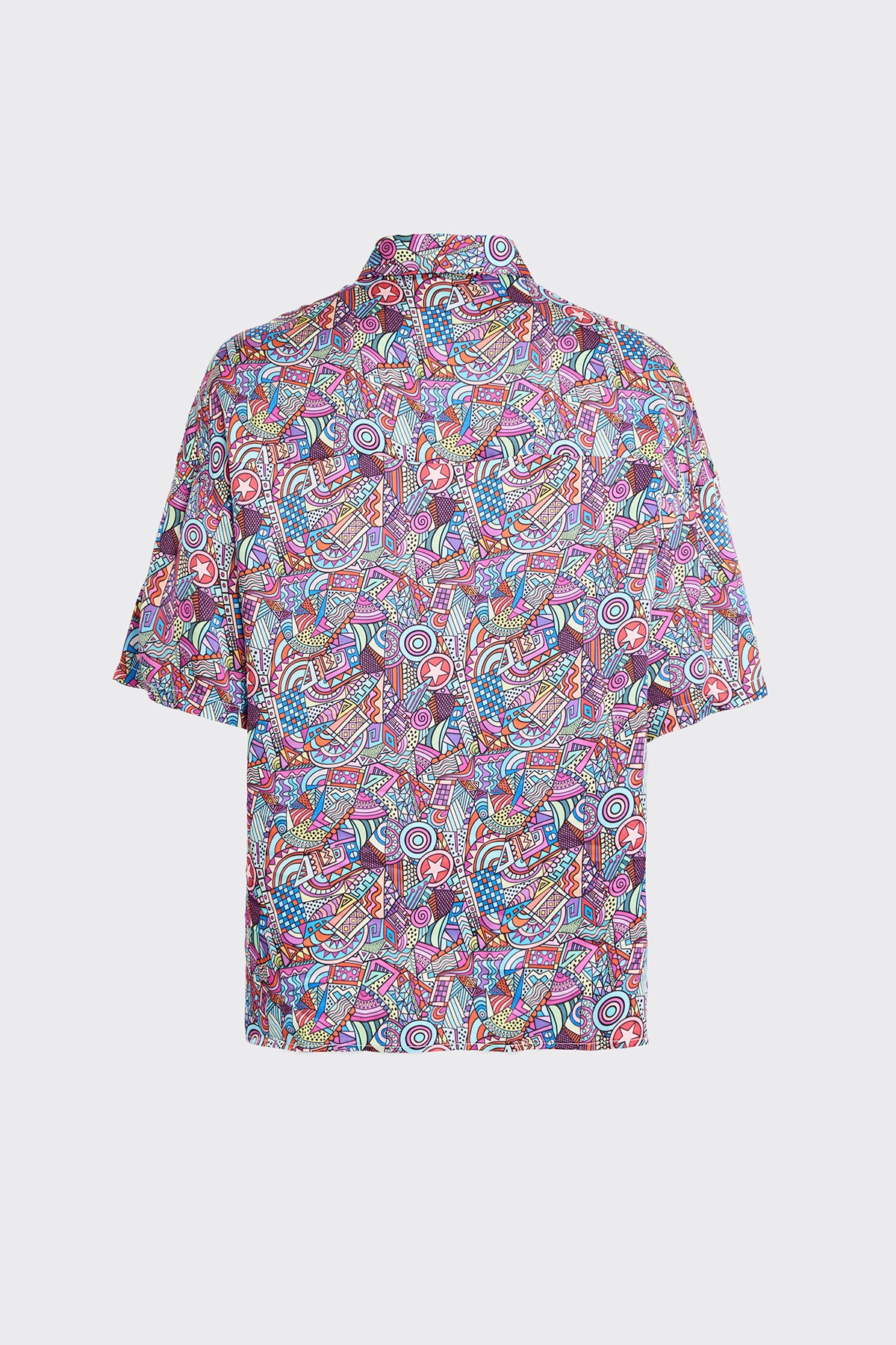 Abstract Imprints Silk Shirt (Man)