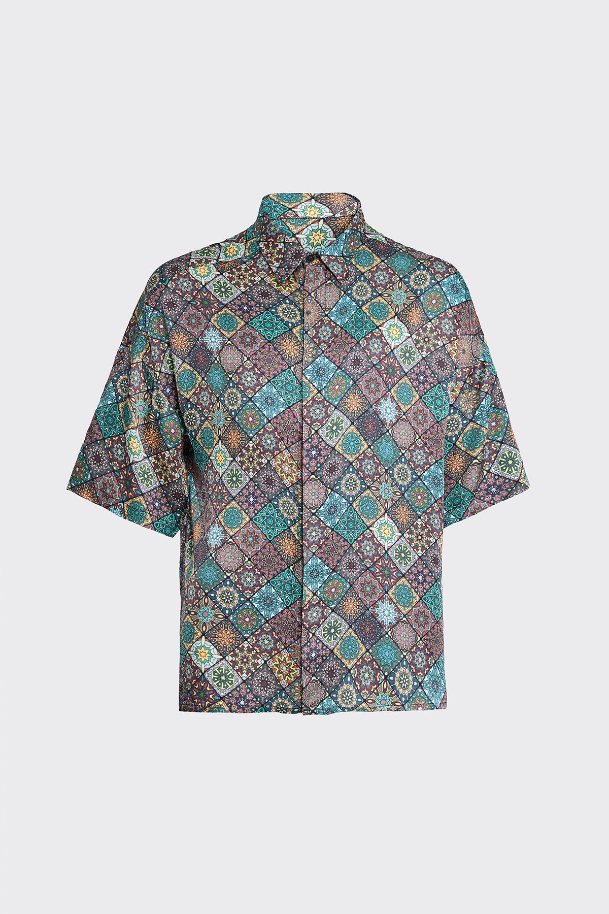 Baroque Mosaique Silk Shirt (Man)