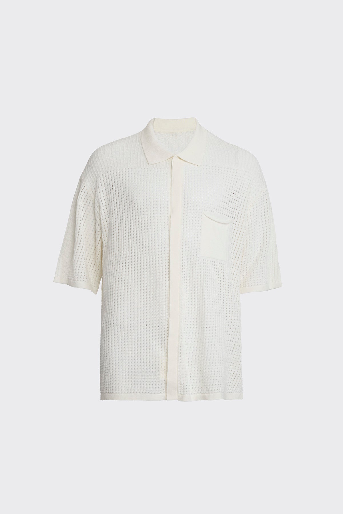 Pierced Cotton White Shirt