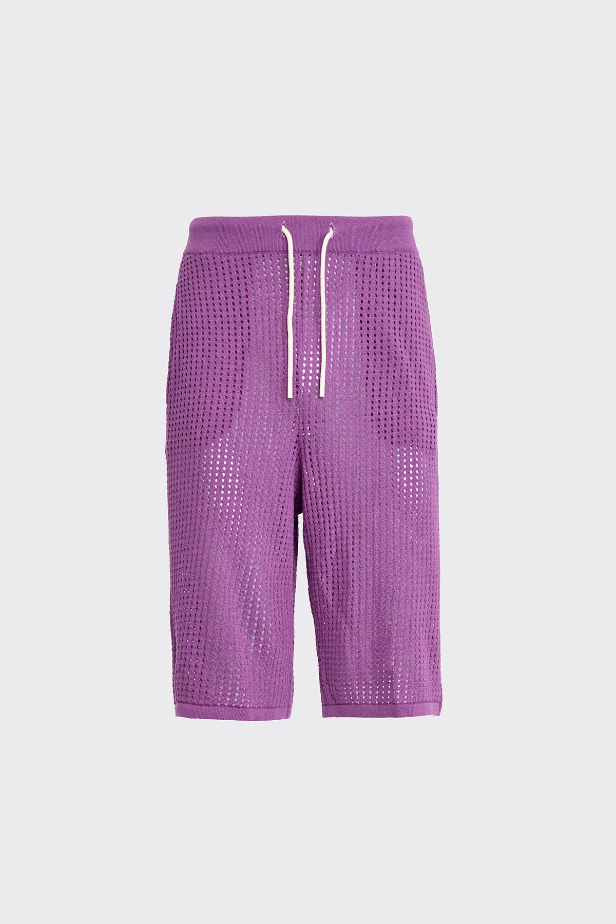 Pierced Cotton Violet Shorts