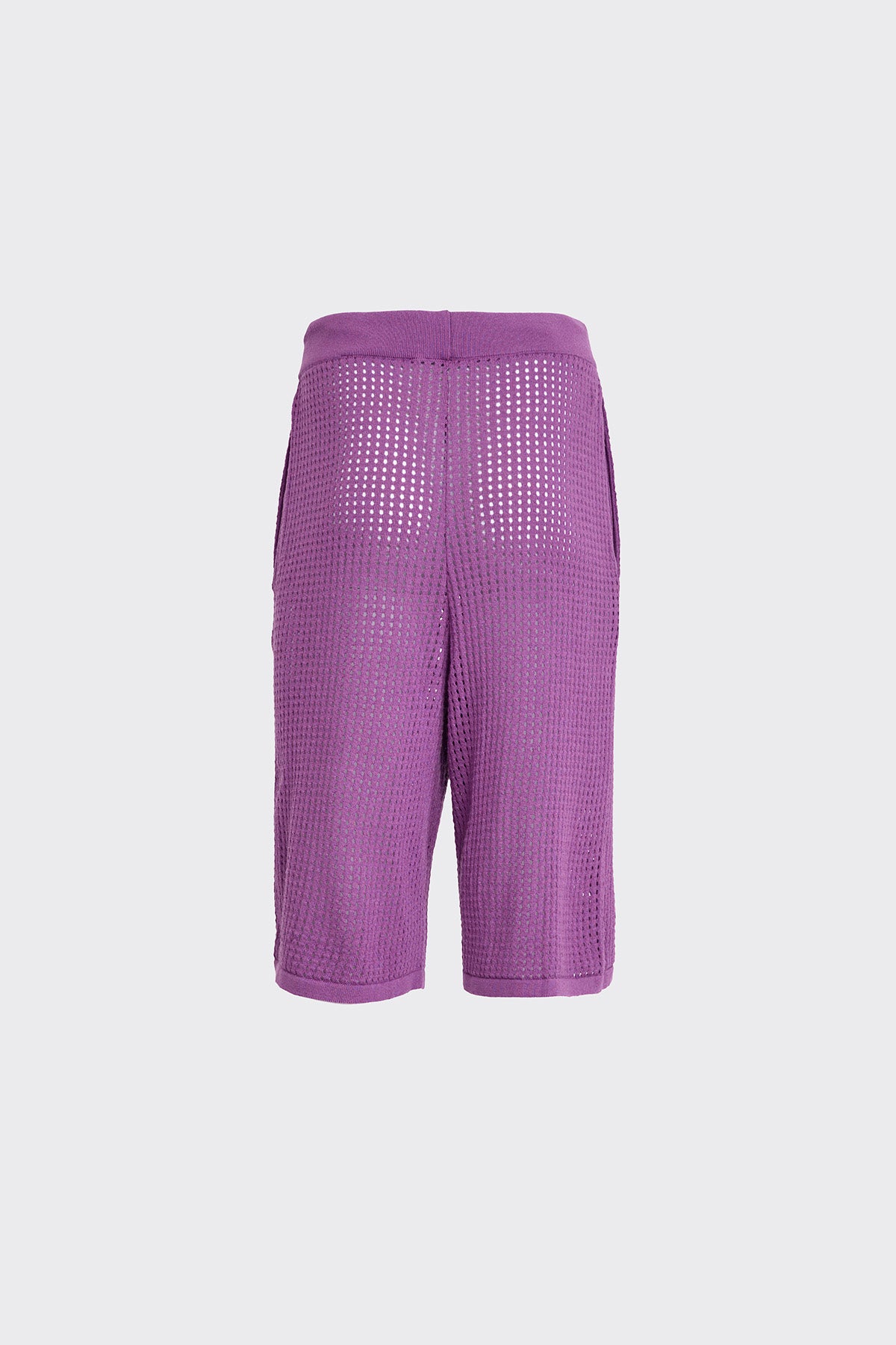 Pierced Cotton Violet Shorts