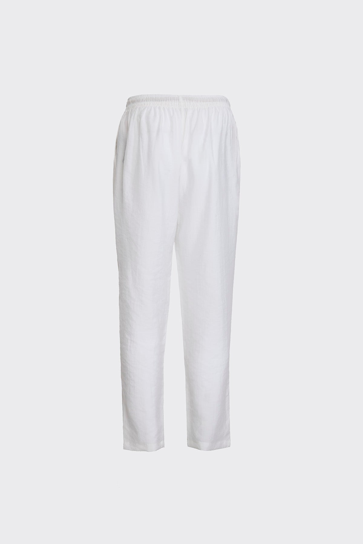 Lyocell White Trousers