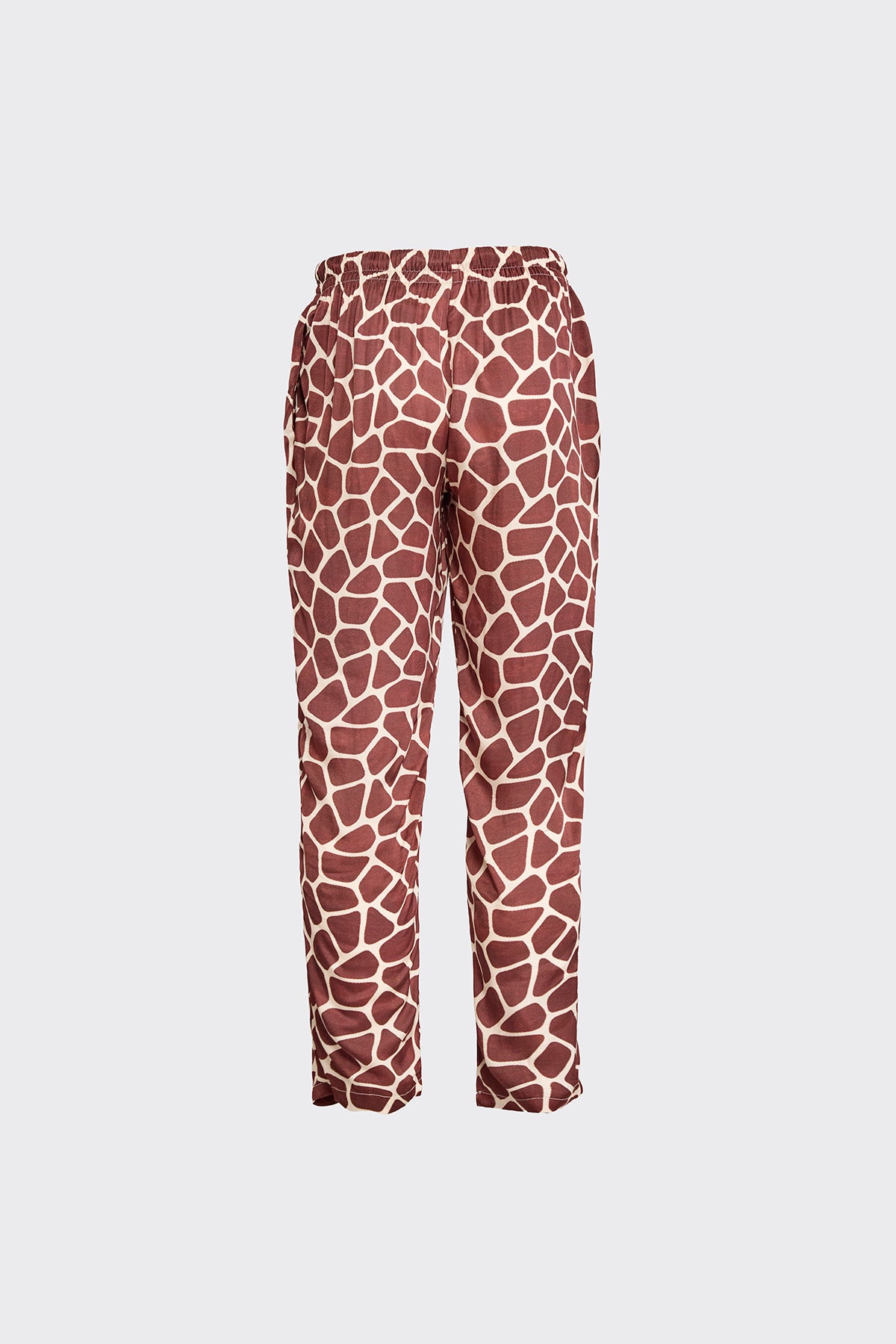 Giraffe Hexagon Silk Trousers