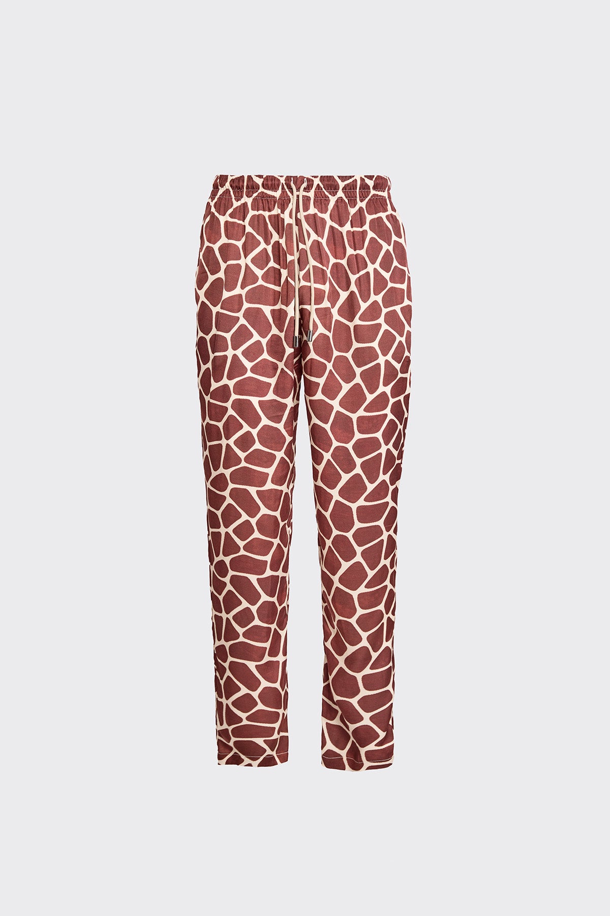 Giraffe Hexagon Silk Trousers