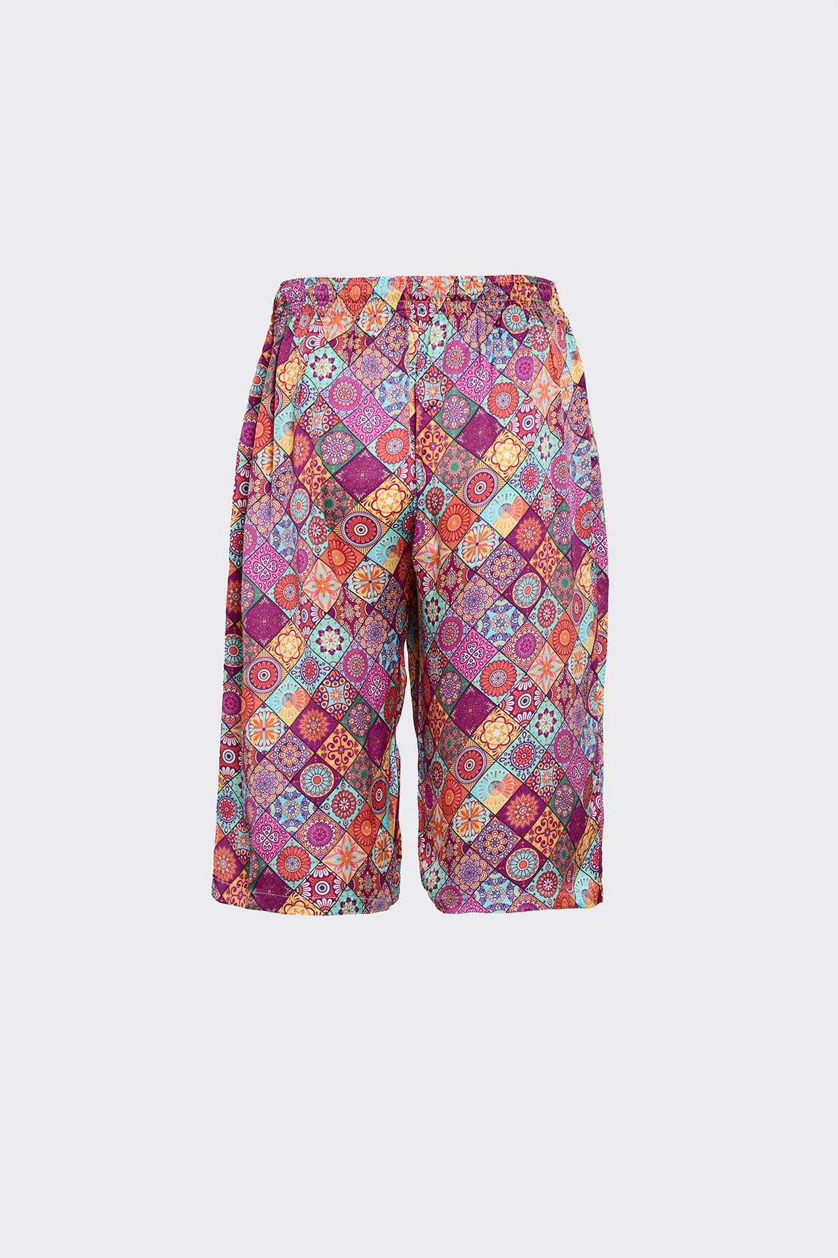 Mosaique Blossoms Silk Shorts