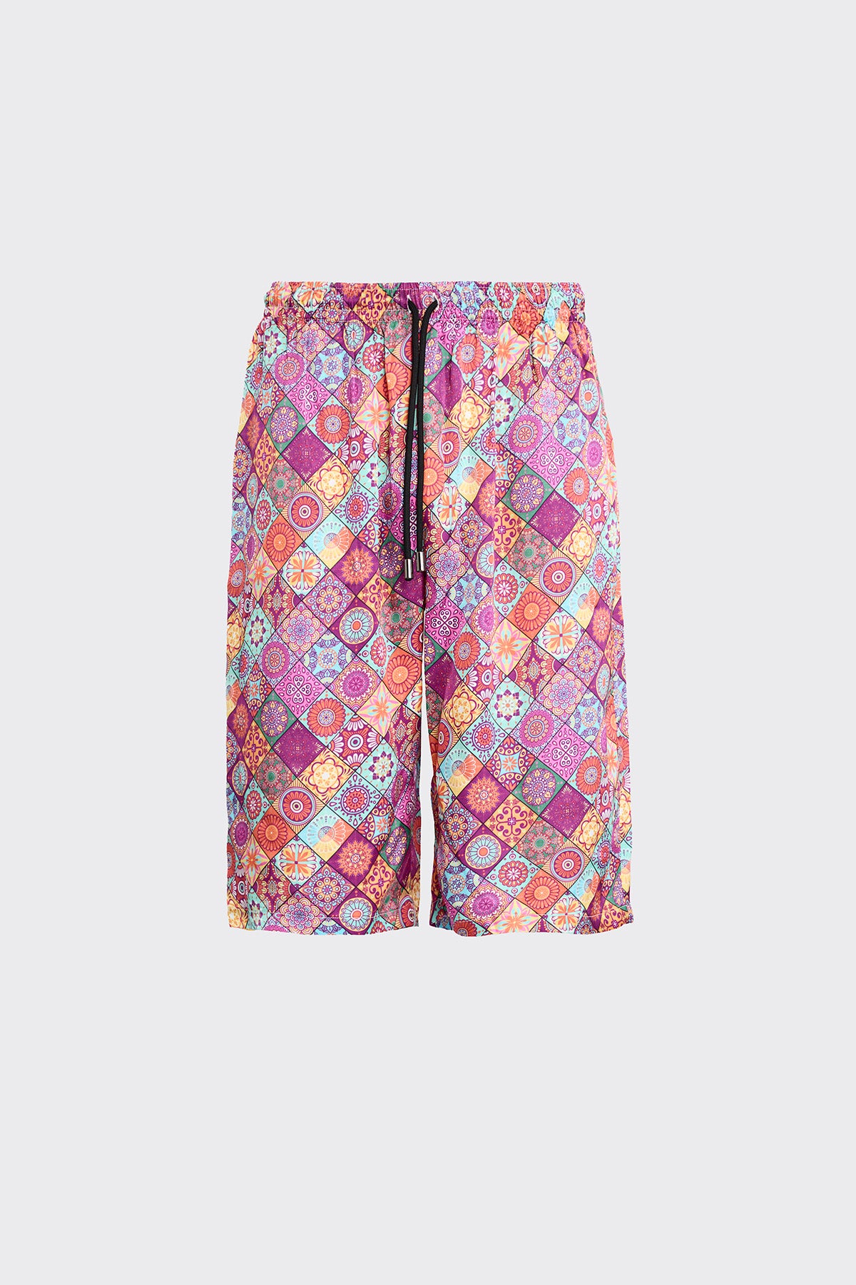 Mosaique Blossoms Silk Shorts